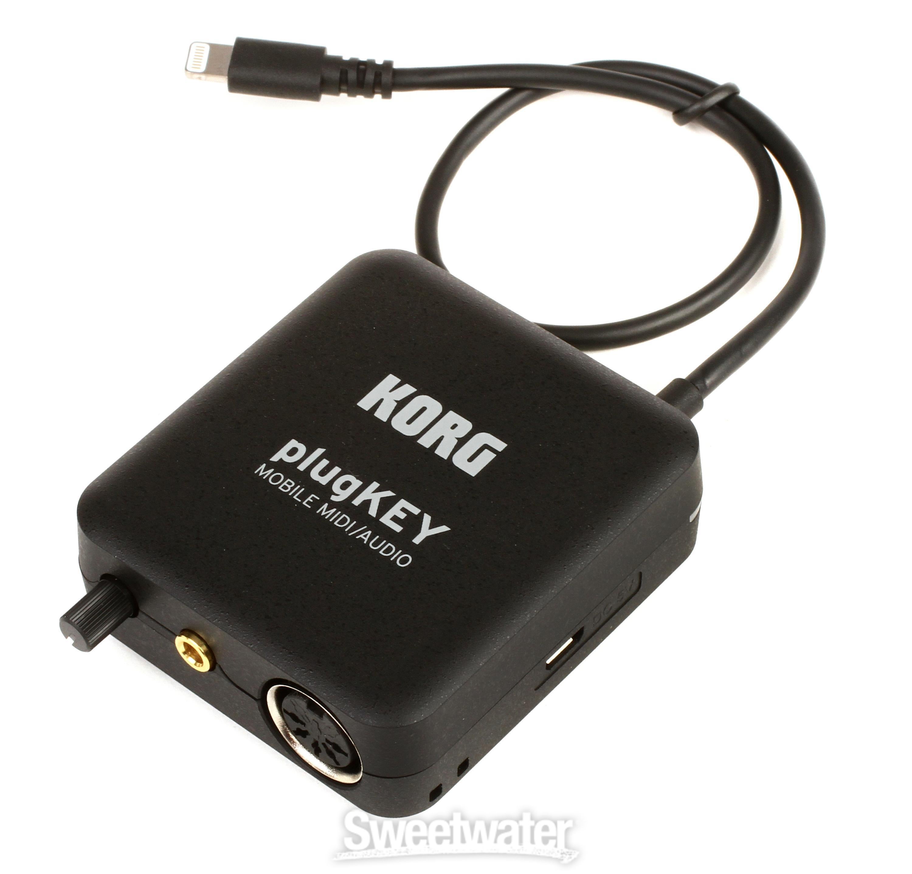 Korg PlugKey Mobile MIDI / Audio Interface for iOS | Sweetwater