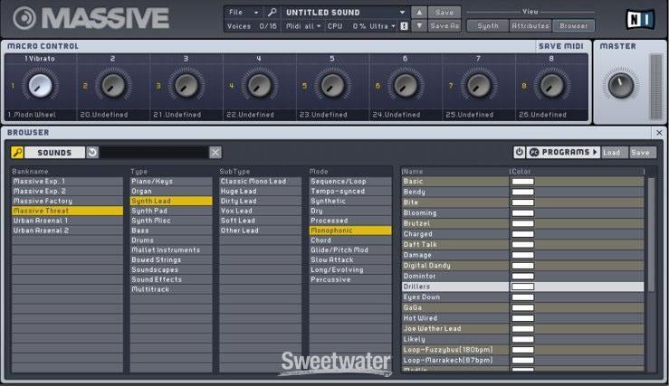 DTM・DAW Native Instruments MASSIVE Massive – polyphonic software synthesizer | Komplete