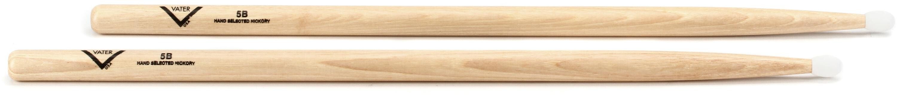 Photo of Vater American Hickory Drumsticks - 5B - Nylon Tip