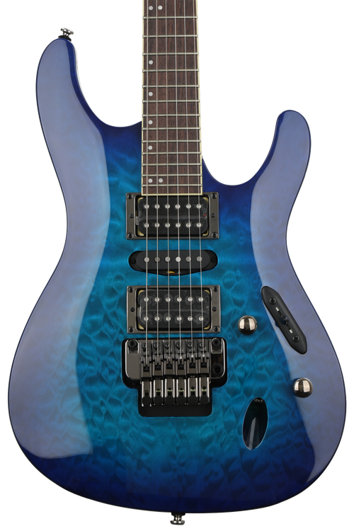 Ibanez S670QM Electric Guitar - Sapphire Blue | Sweetwater