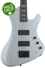 Photo of ESP LTD Signature John Campbell JC-4 Bass Guitar - Dark Grey Metallic Satin