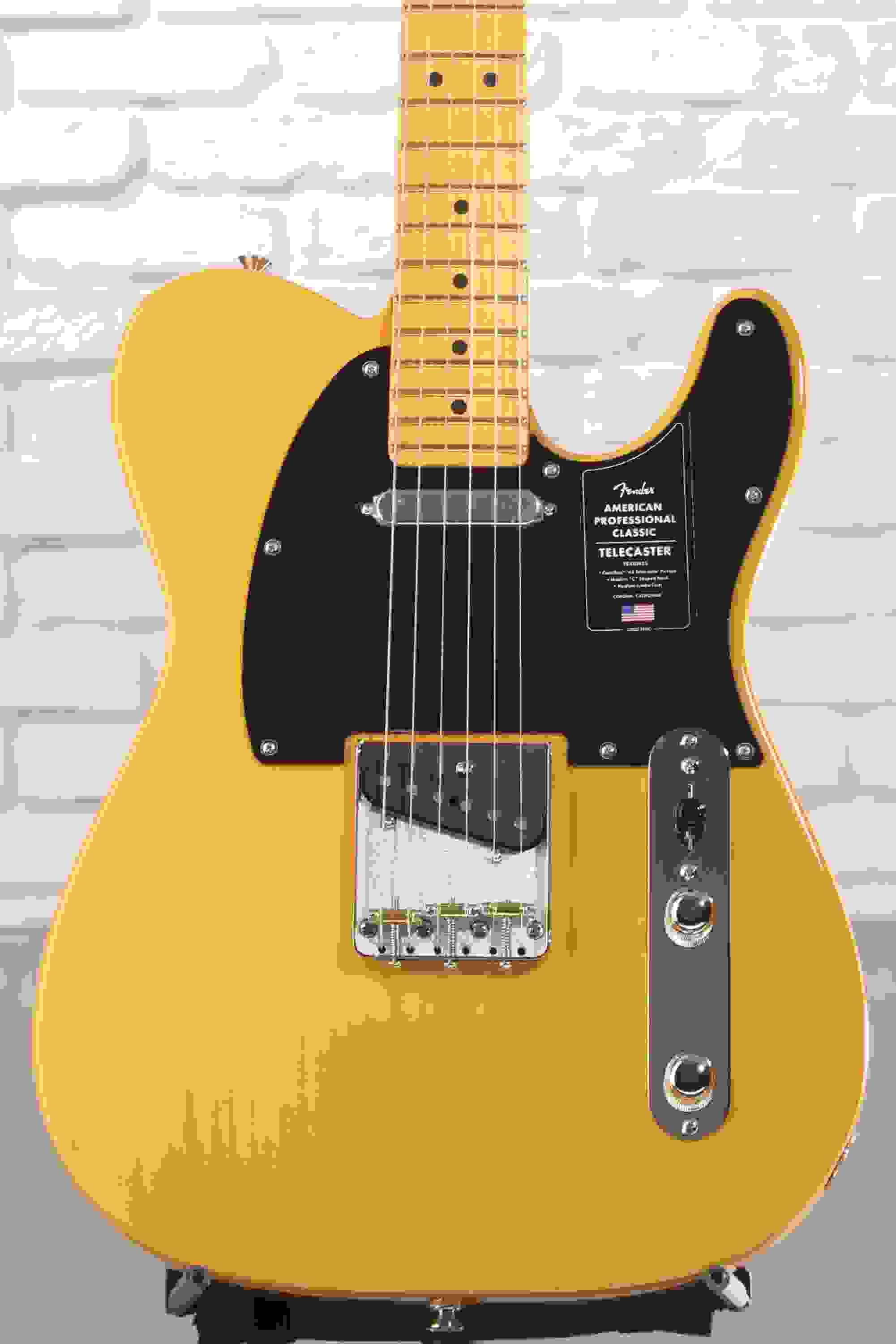 Fender American Professional Classic Telecaster Electric Guitar - Butterscotch Blonde