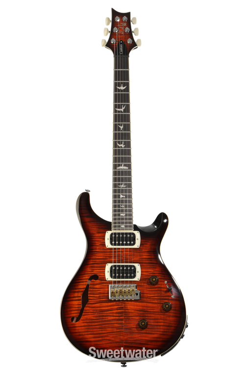 PRS SE Custom 24 Semi-Hollow Piezo Electric Guitar - Orange Tiger