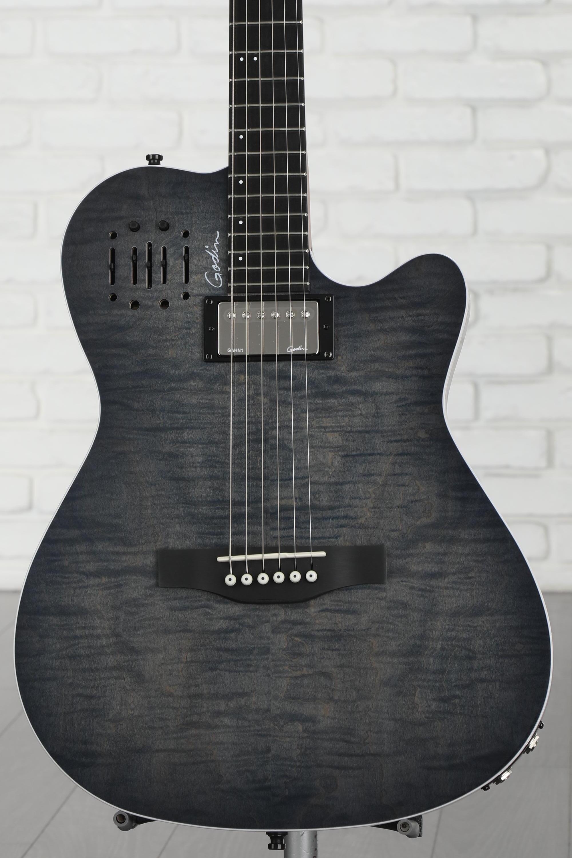 Godin A6 Ultra - Denim Blue Flame | Sweetwater