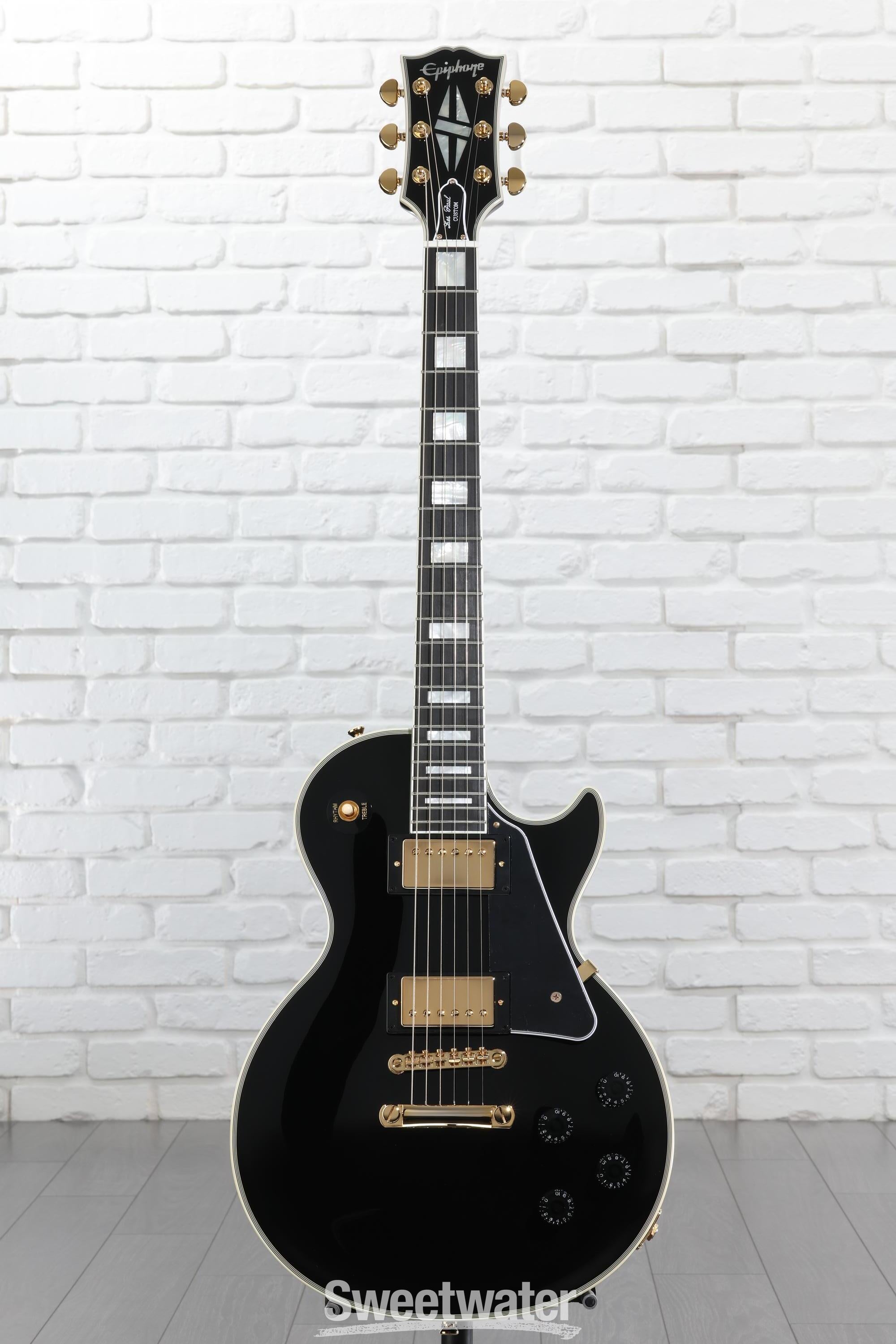 Epiphone Les Paul Custom Ebonyブラック Epiphone Les Paul Custom - Ebony | Sweetwater