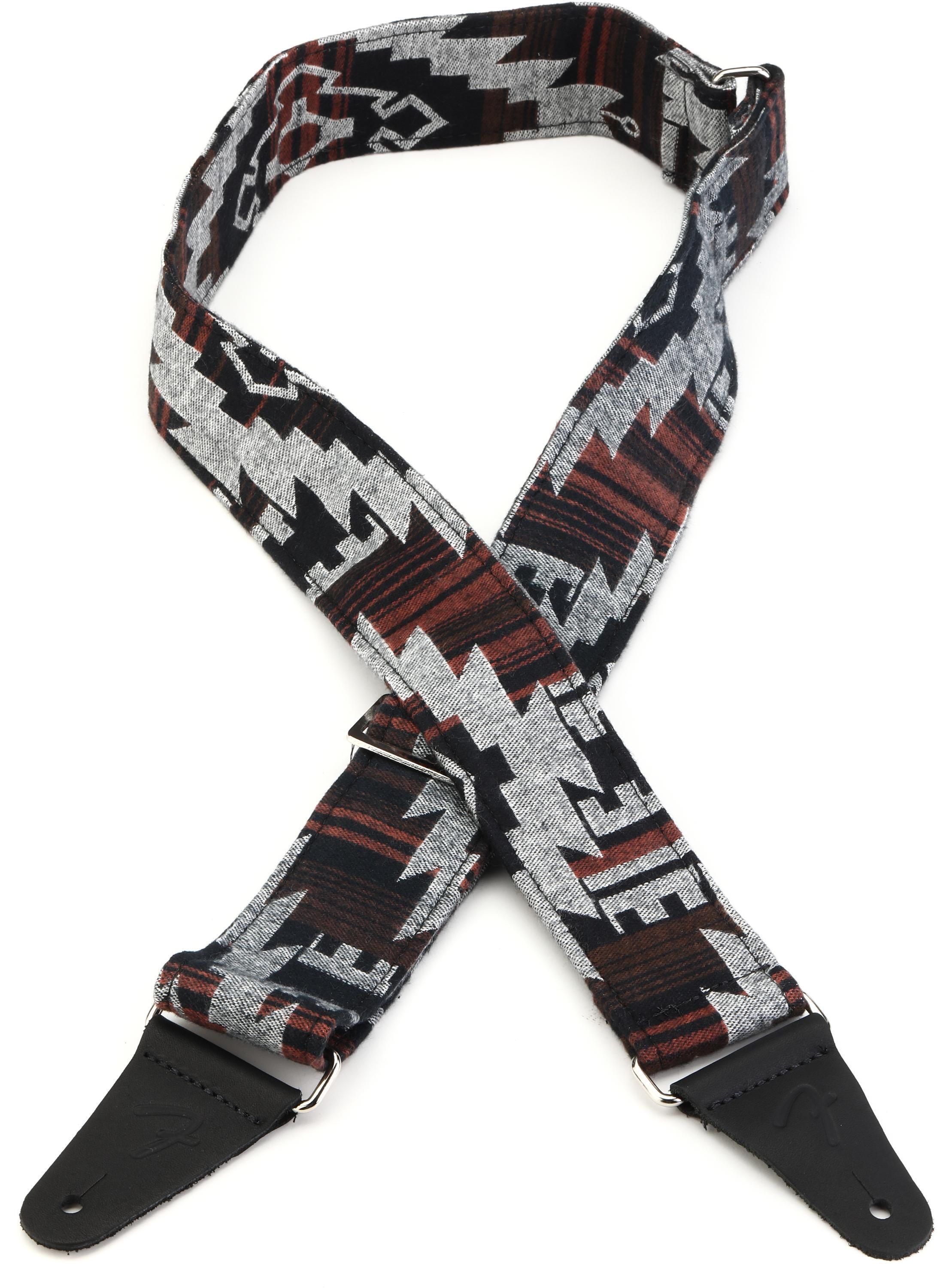 Photo of Fender Zion Guitar Strap - Black Aztec