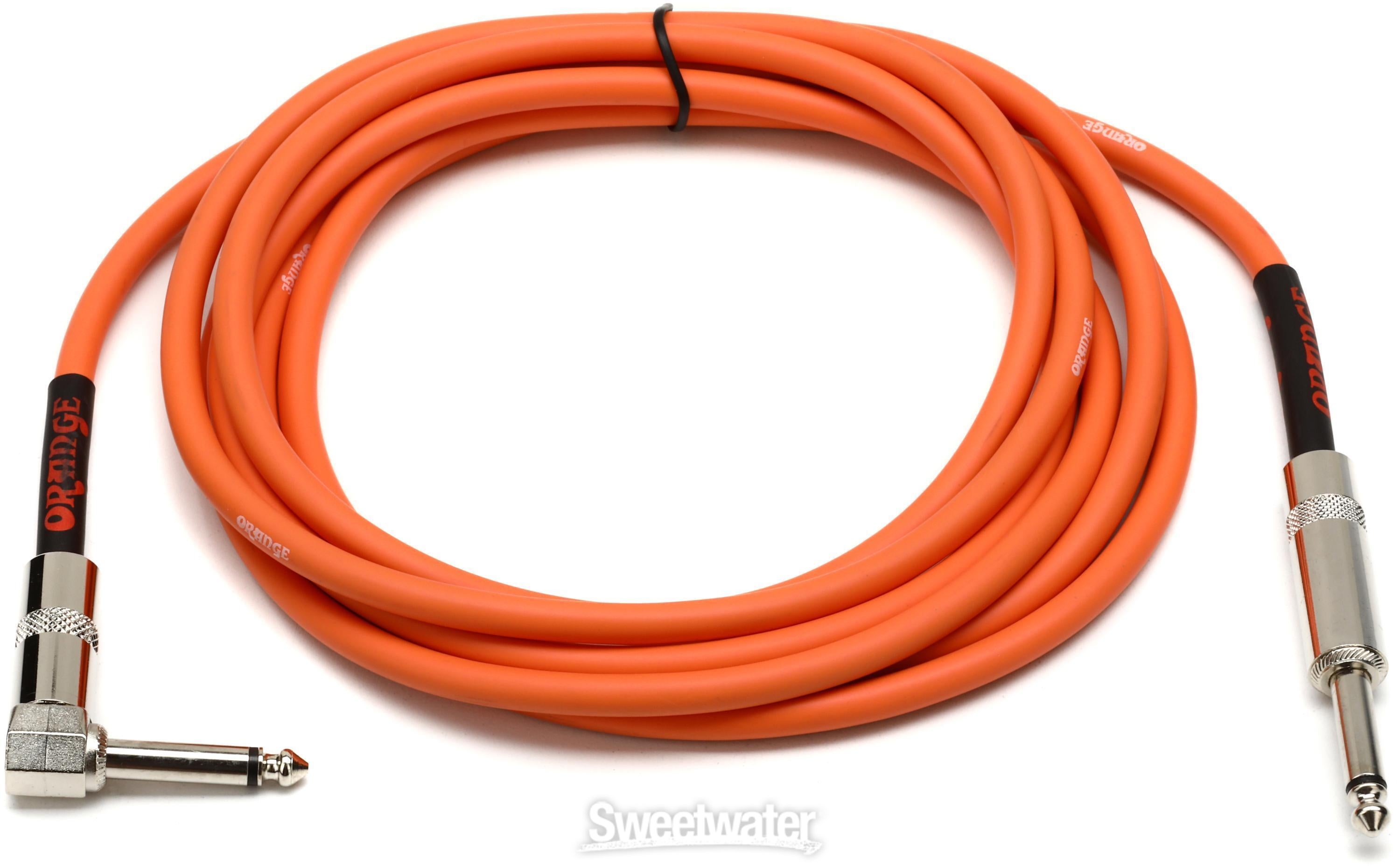 Orange CA035 Crush Straight to Right Angle Instrument Cable - 10 Foot |  Sweetwater