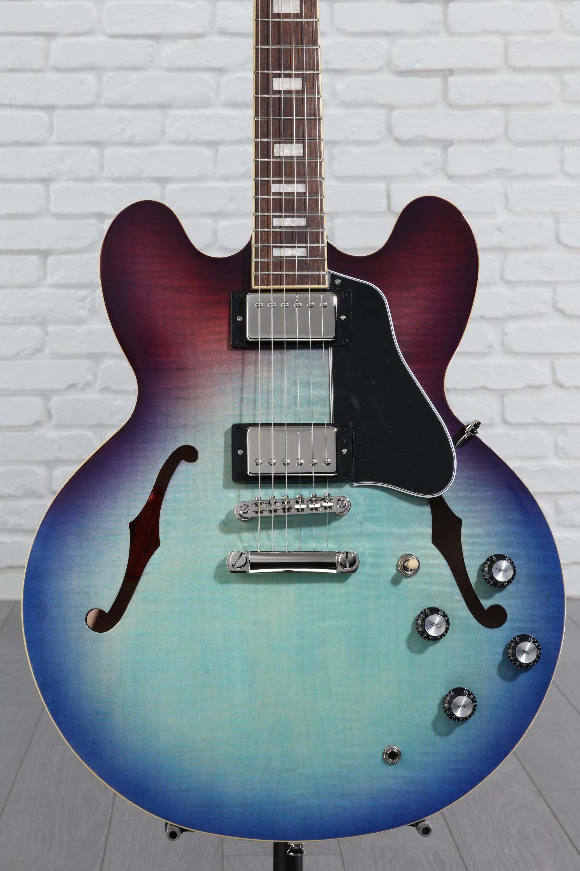 ギター Gibson ES-335 Figured Blueberry Burst Gibson ES-339 Figured Semi-Hollow Electric Guitar Blueberry