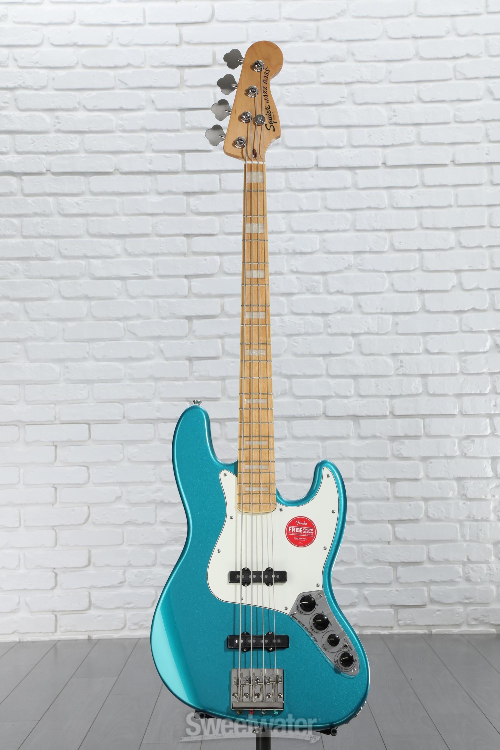 フェイザー＆クラシックヴァイブAES107 Aqua Mirage Vibe Squier by Fender Classic Vibe Active '70s Jazz Bass V Ocean