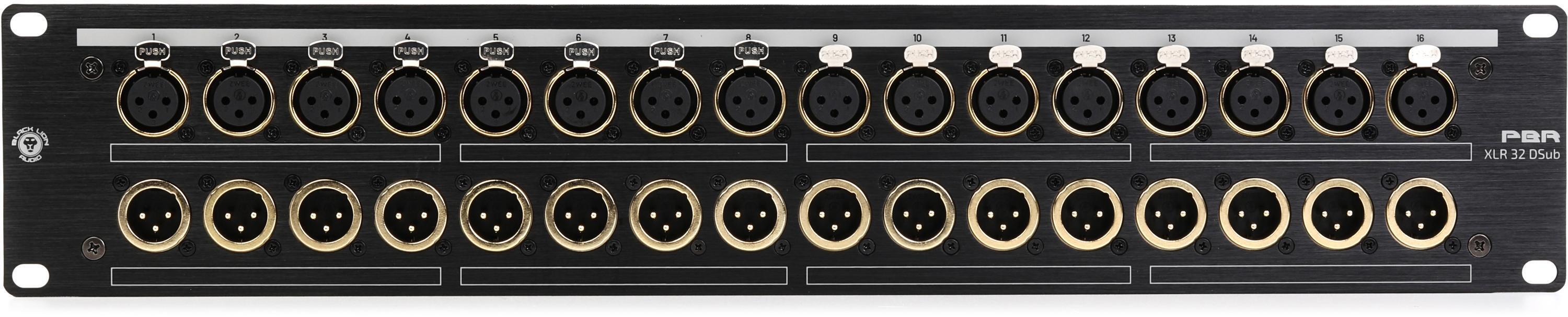 Black Lion Audio PBR XLR 32 Dsub Patchbay Sweetwater