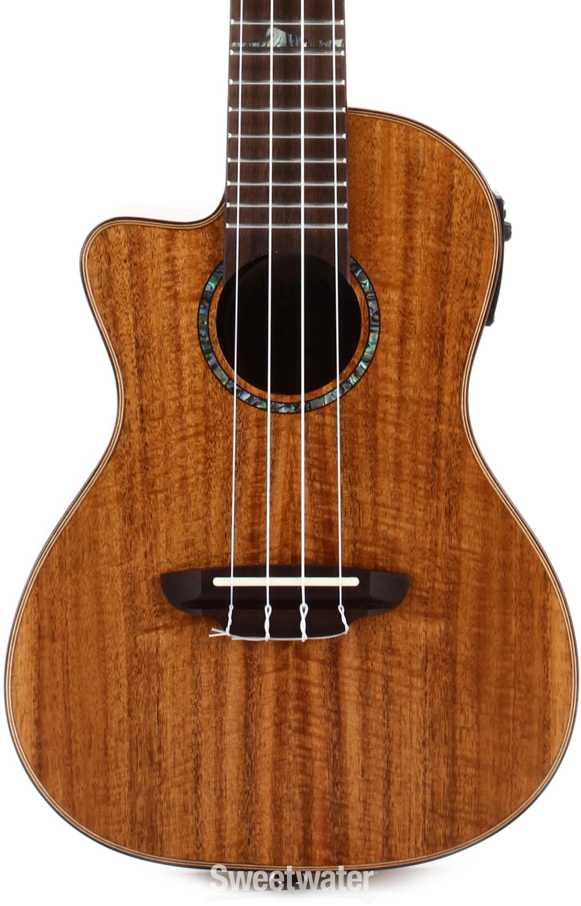 Luna High Tide Koa Concert Left-handed Acoustic-electric Ukulele - Satin  Natural