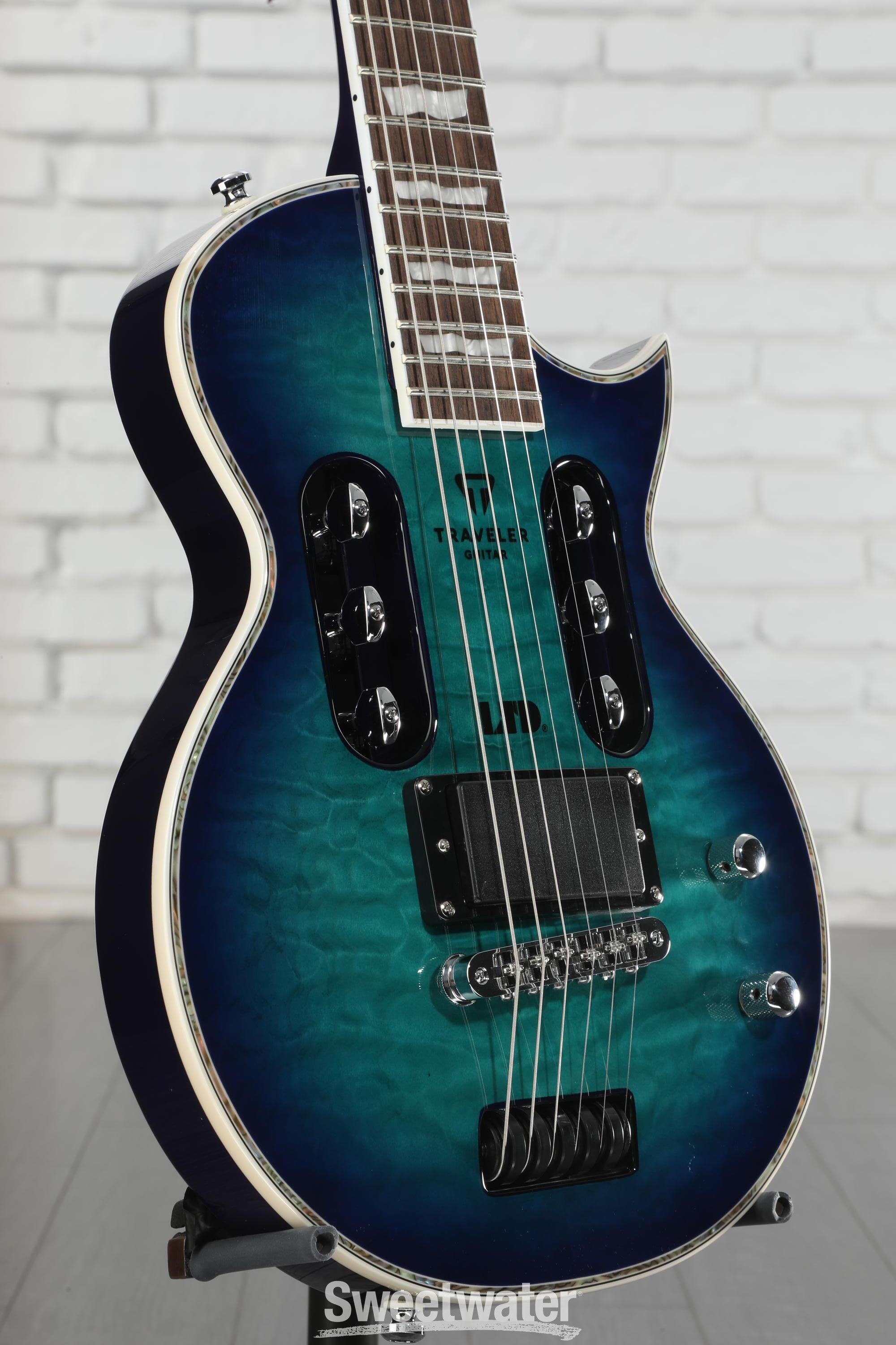 Traveler Guitar EG02500 青 Traveler Guitar LTD EC-1 Quilted Maple Violet Shadow - Sweetwater