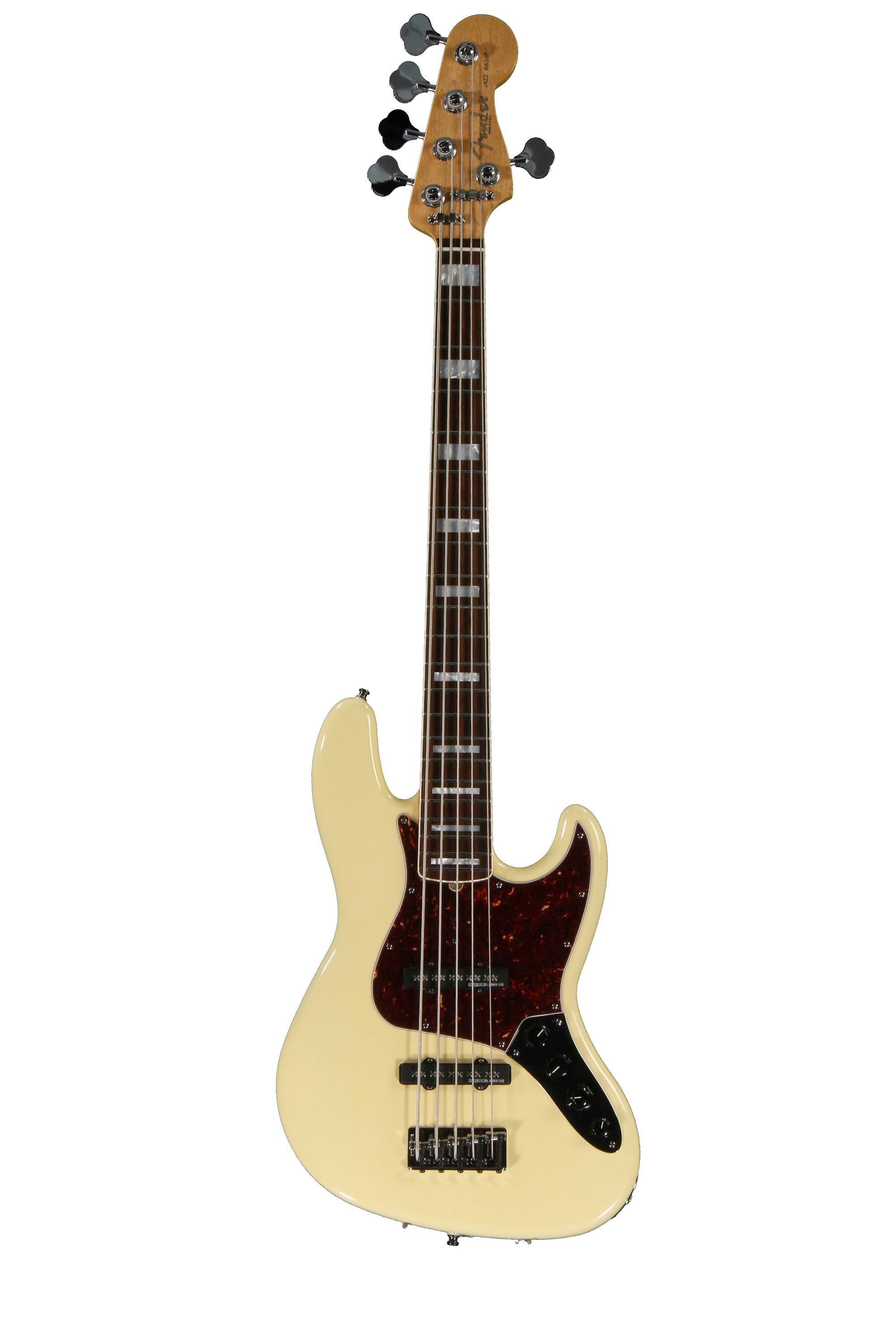 Fender Custom Shop Custom Classic Jazz Bass V Special - Aged Vintage White