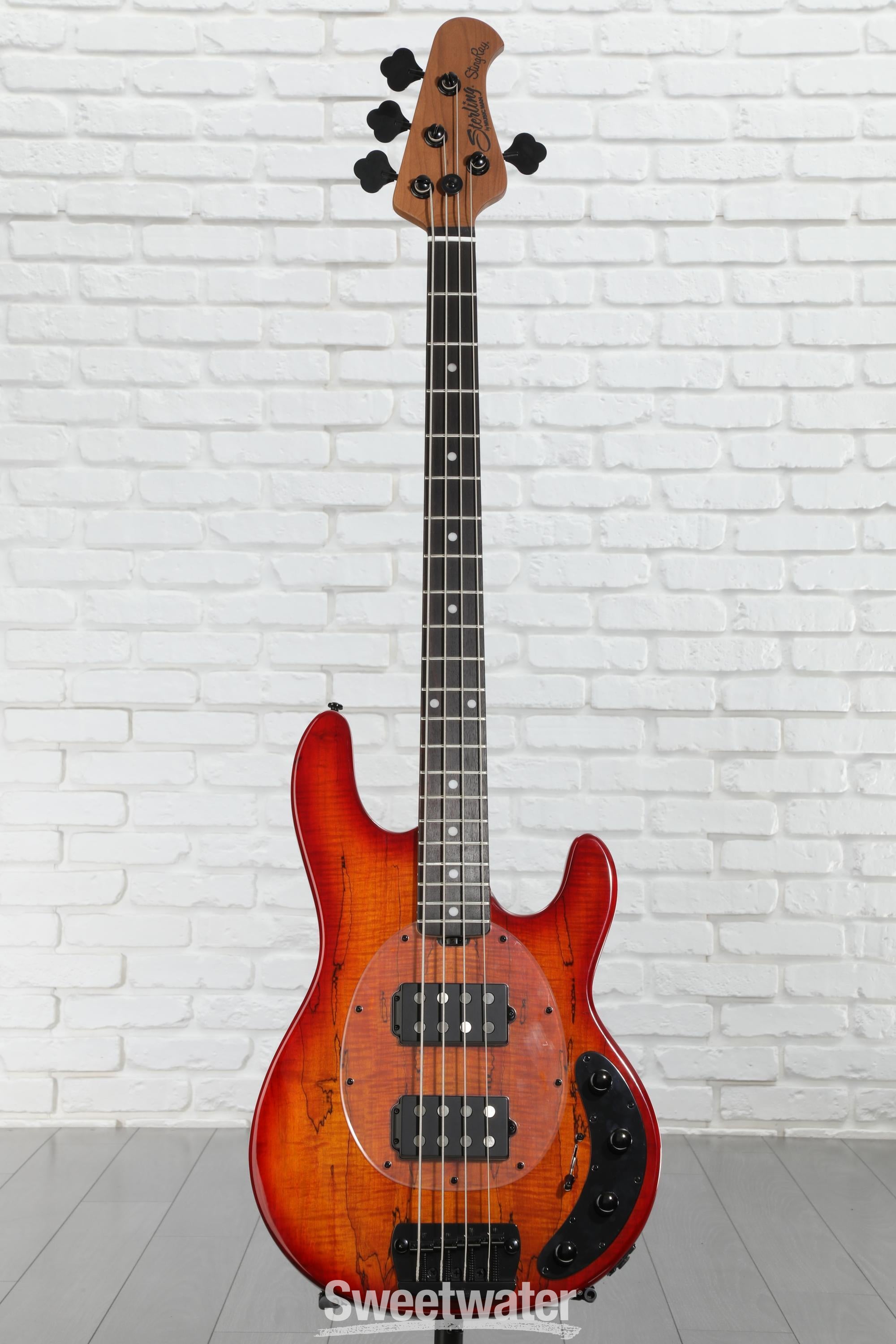 Sterling By Music Man StingRay RAY34HH Bass Guitar - Blood Orange