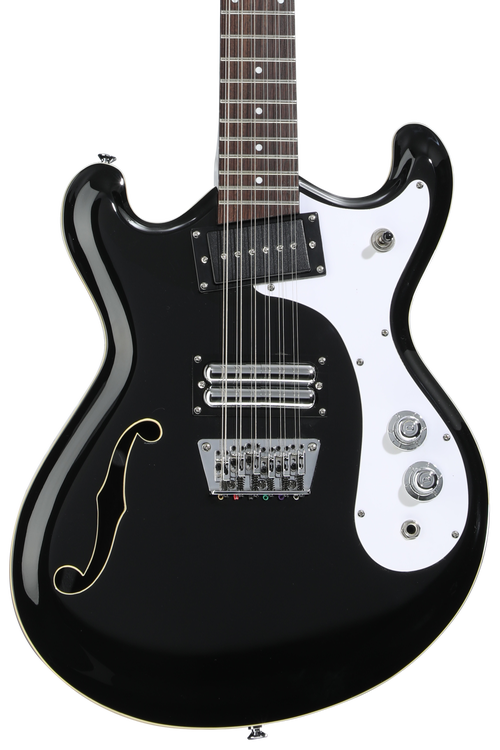Danelectro 66-12, 12-string Electric Guitar - Limo Black | Sweetwater