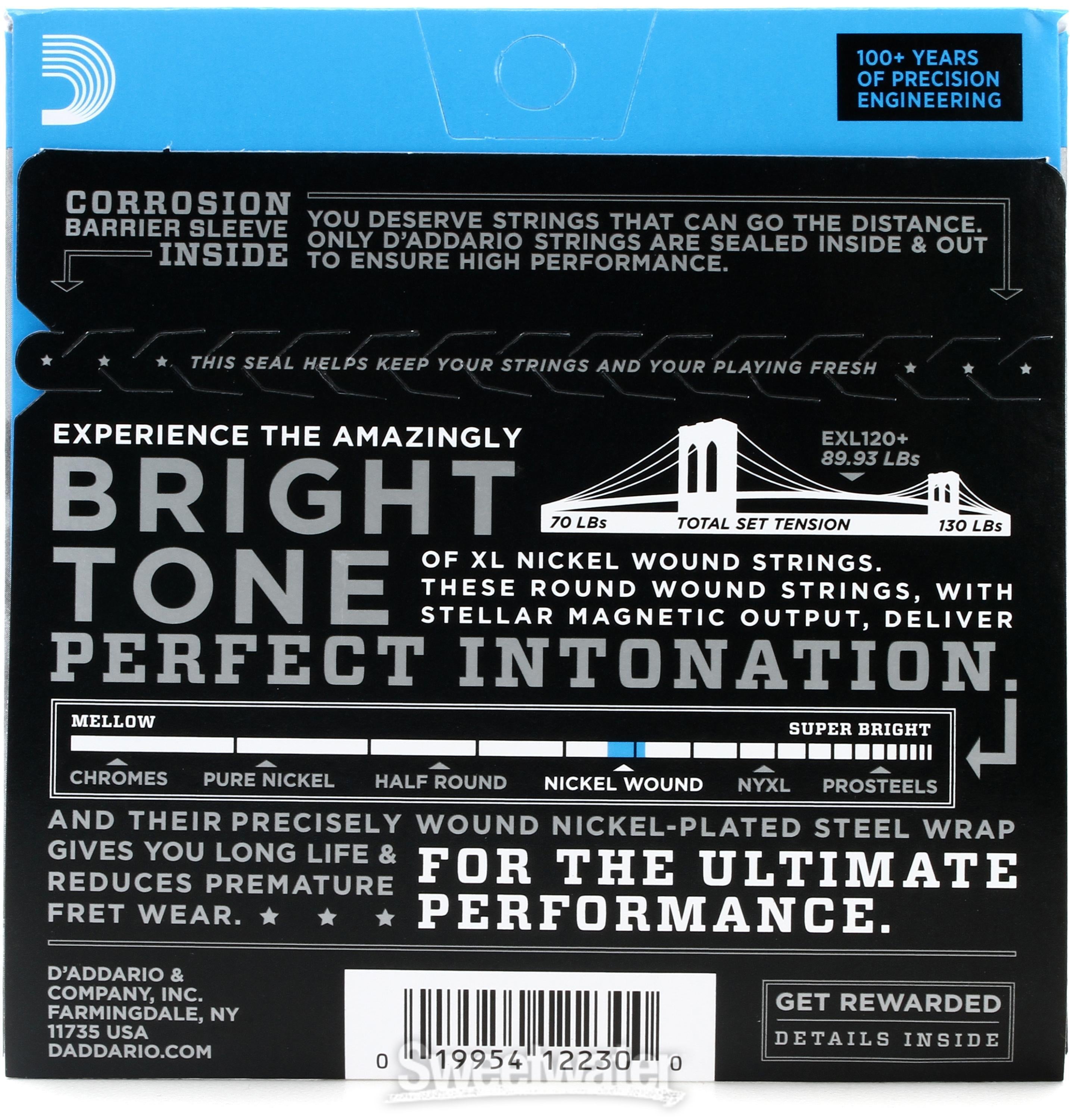 D Addario EXL120 Nickel Wound Electric Strings .0095 .044 Super