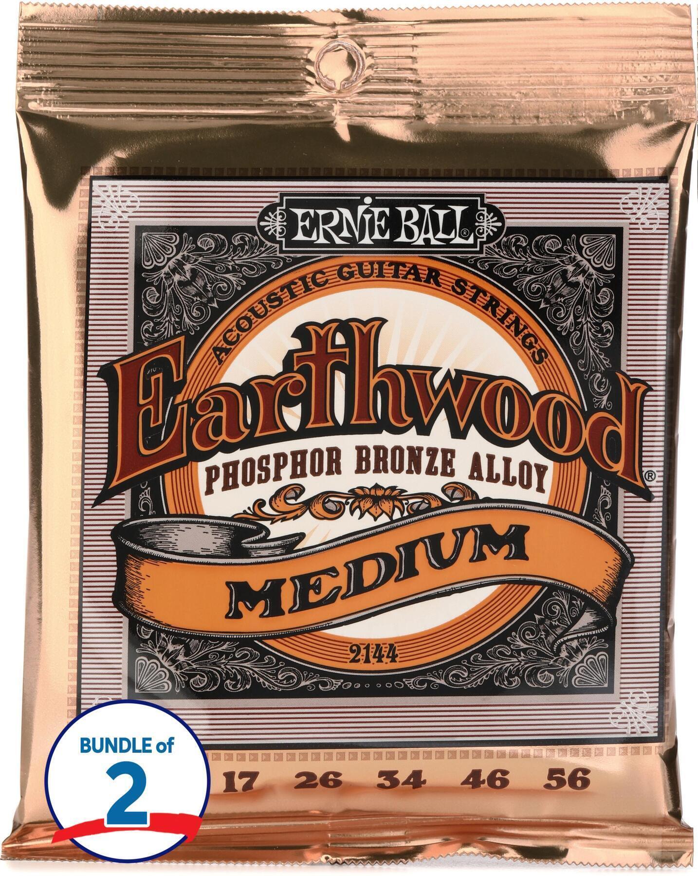 Ernie Ball 2144 Earthwood Phosphor Bronze Acoustic Guitar Strings