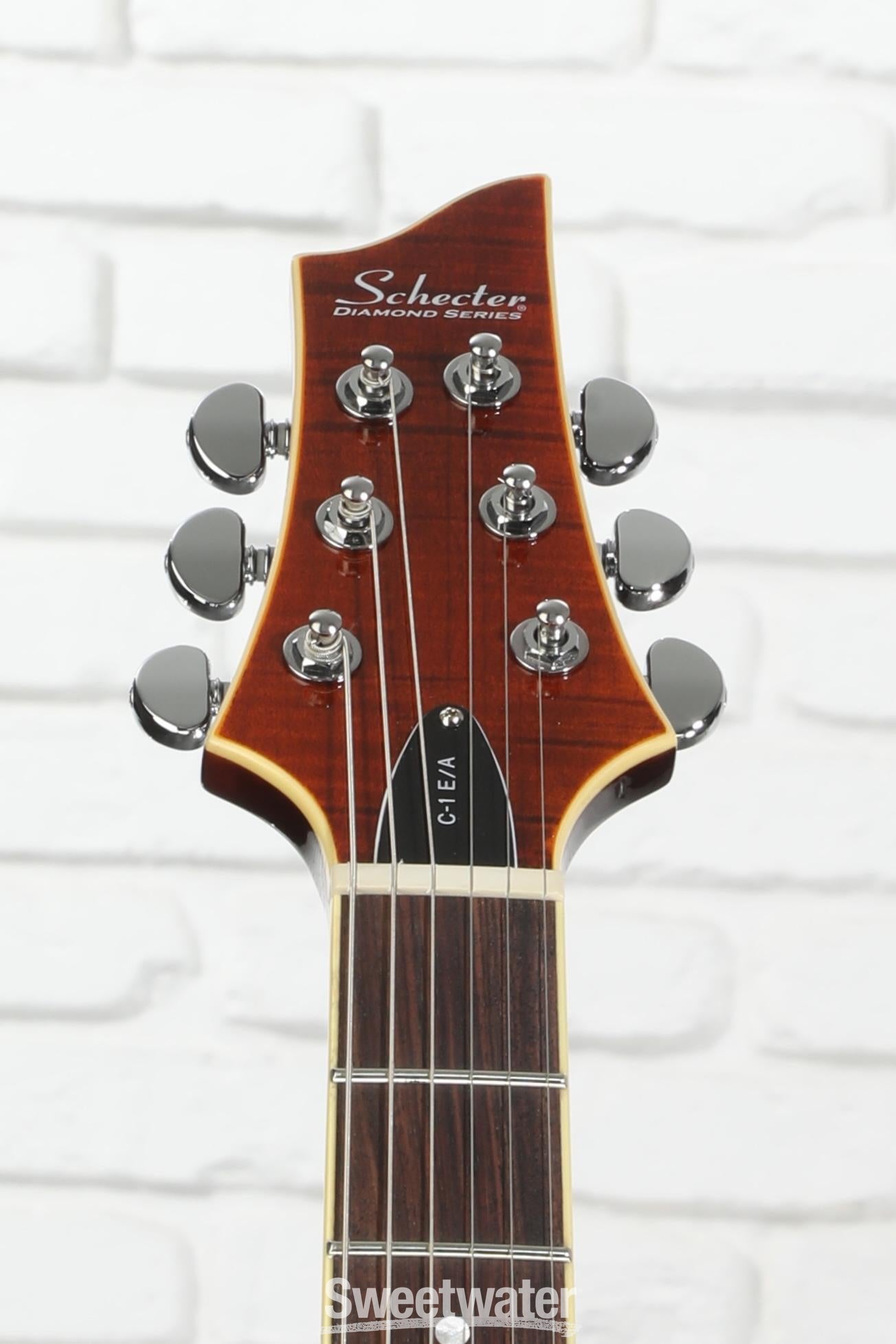 Schecter C-1 E/A Classic Semi-hollowbody Electric Guitar - Cats