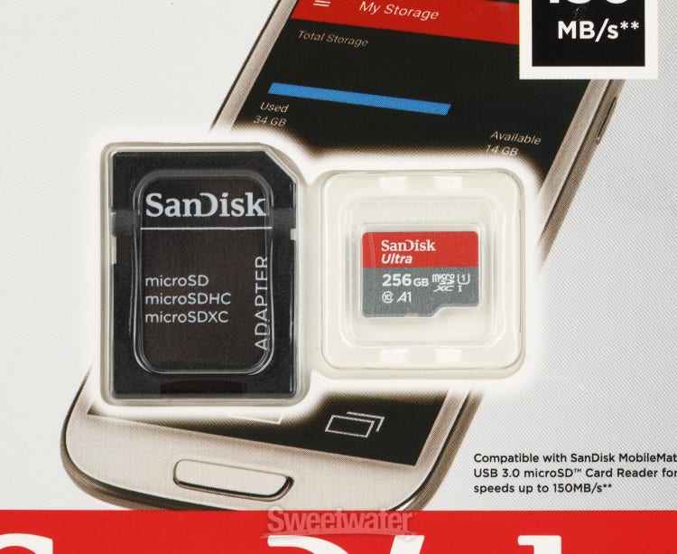 SanDisk Ultra microSDXC Card - 256GB, Class 10, UHS-I