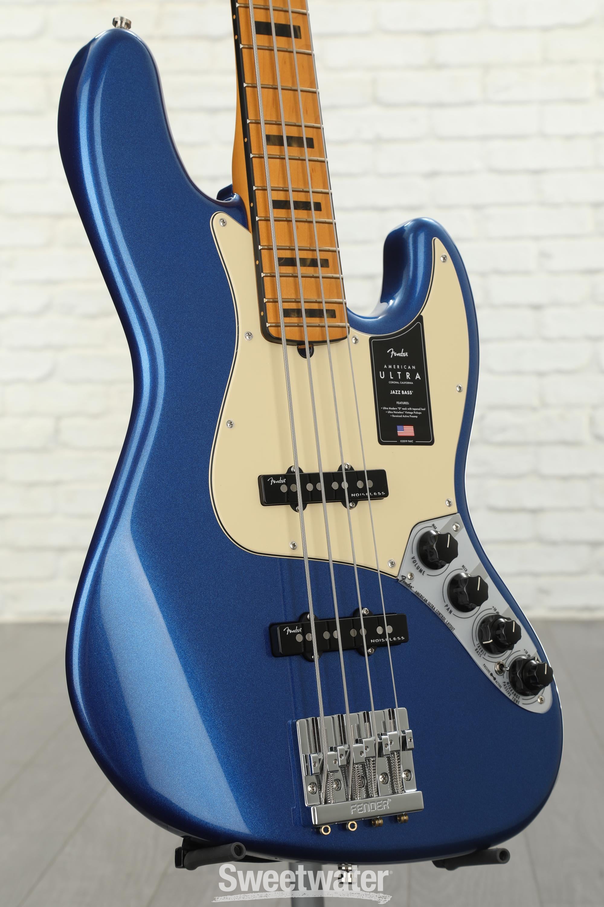 Fender ultra jazz bass cobra deals blue