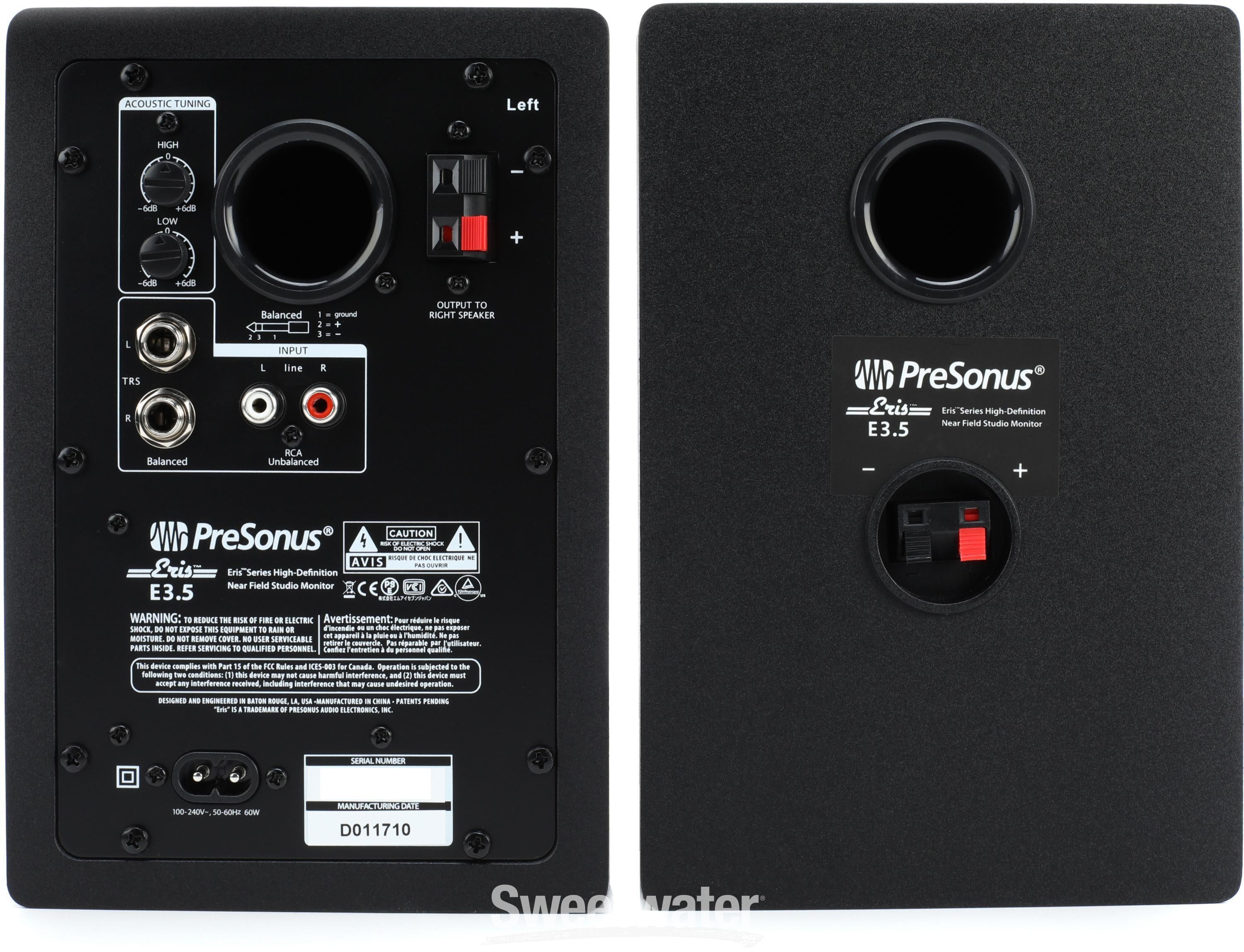 PreSonus Eris E3.5 3.5-inch Powered Studio Monitors | Sweetwater