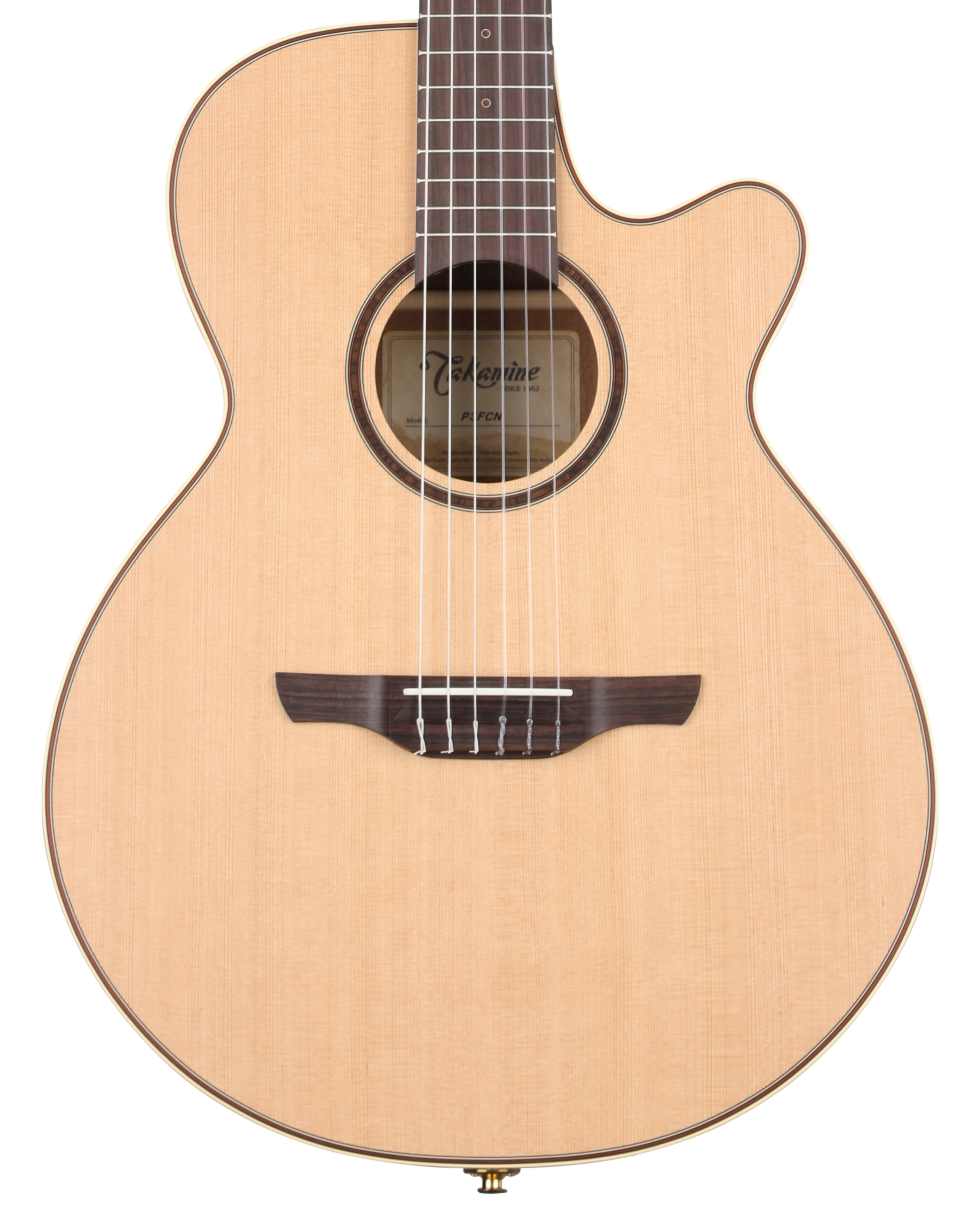 Takamine P3FCN Nylon String Acoustic-Electric Guitar - Natural Satin