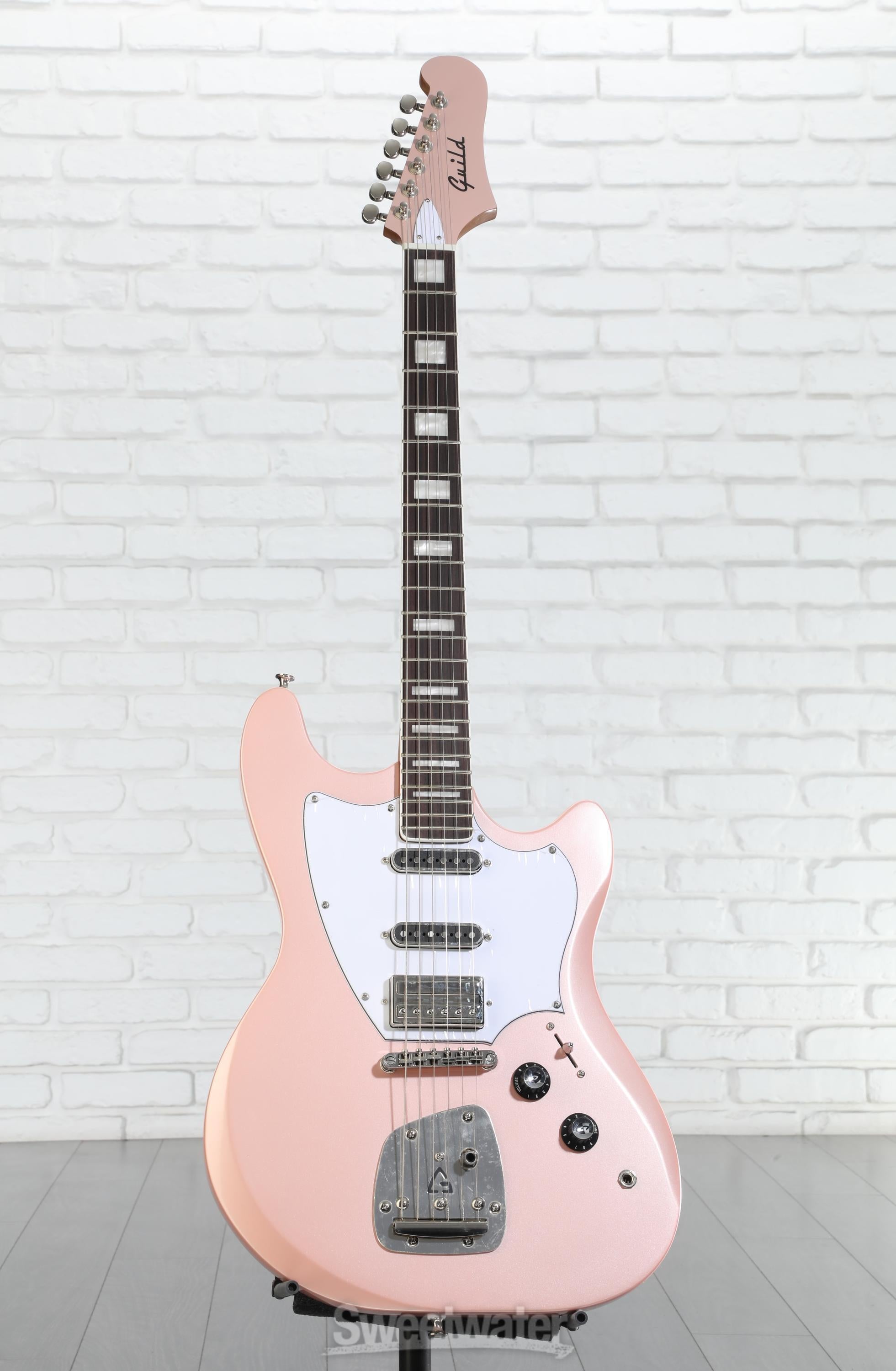 Guild Surfliner Deluxe Solidbody Electric Guitar - Rose Quartz