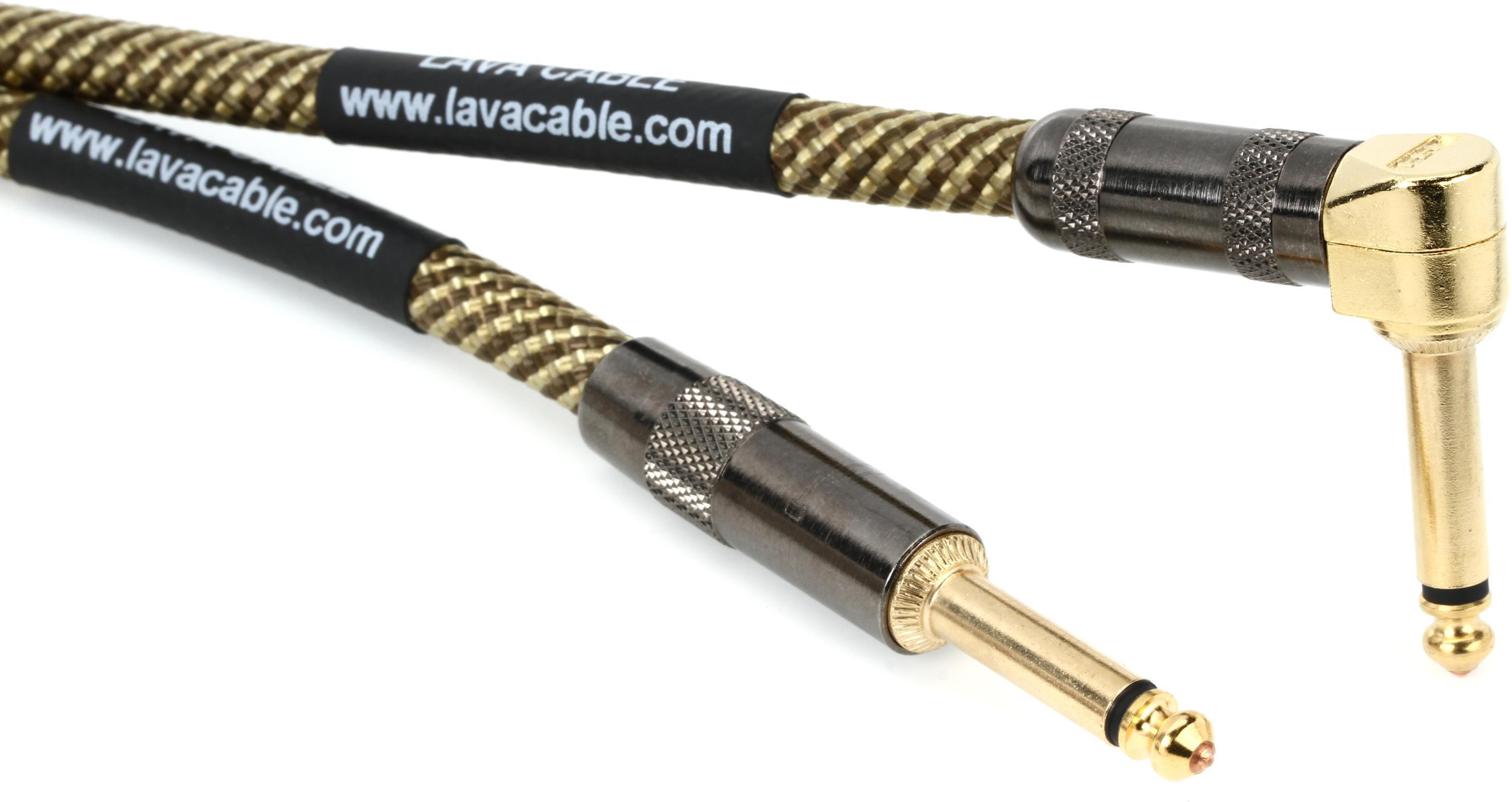Photo of Lava Cable LCVN15R Vintage Tweed Straight to Right Angle Instrument Cable - 15 foot
