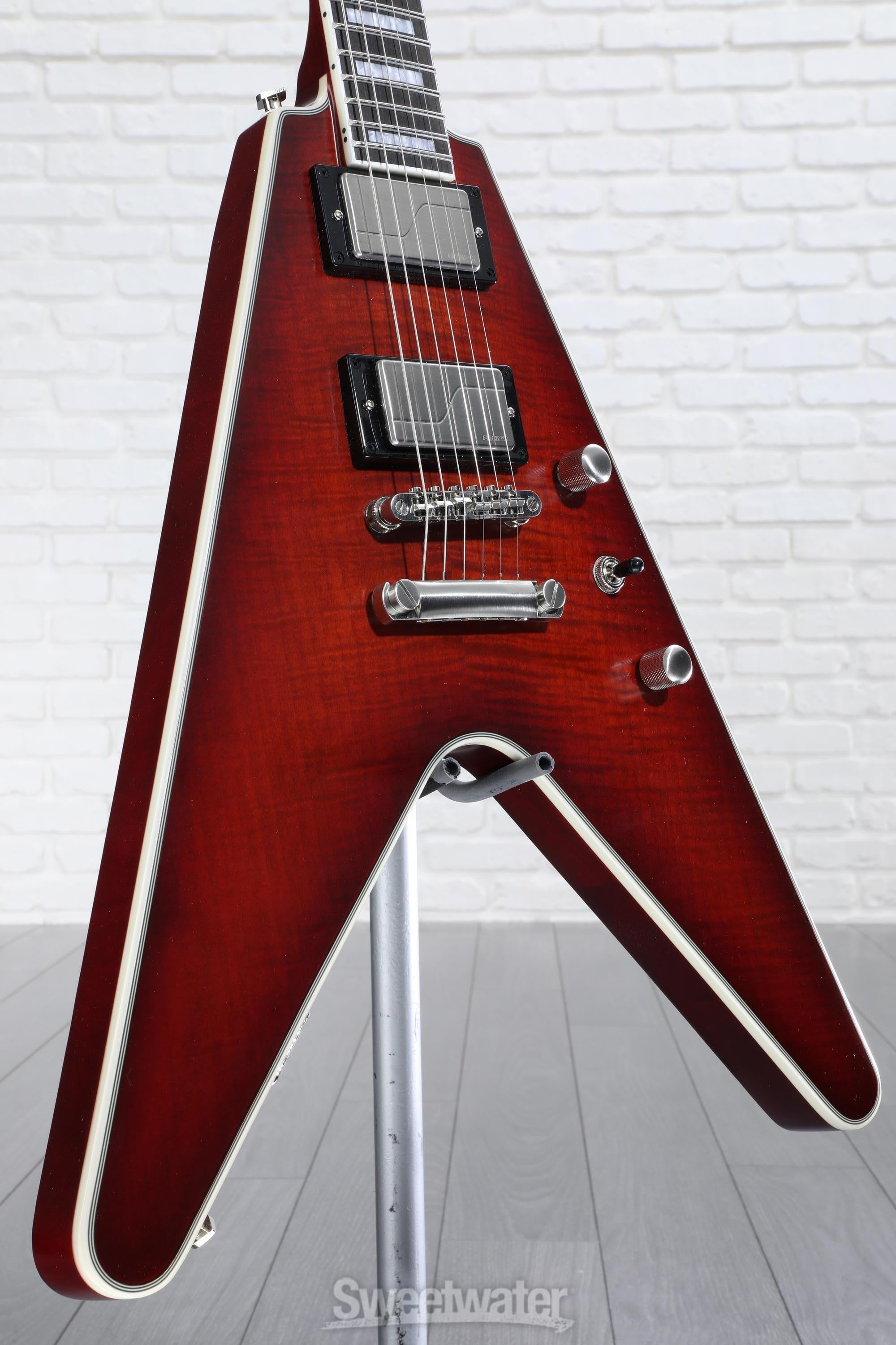 Epiphone Prophecy Flying V (Aged Bengal Tiger Burst