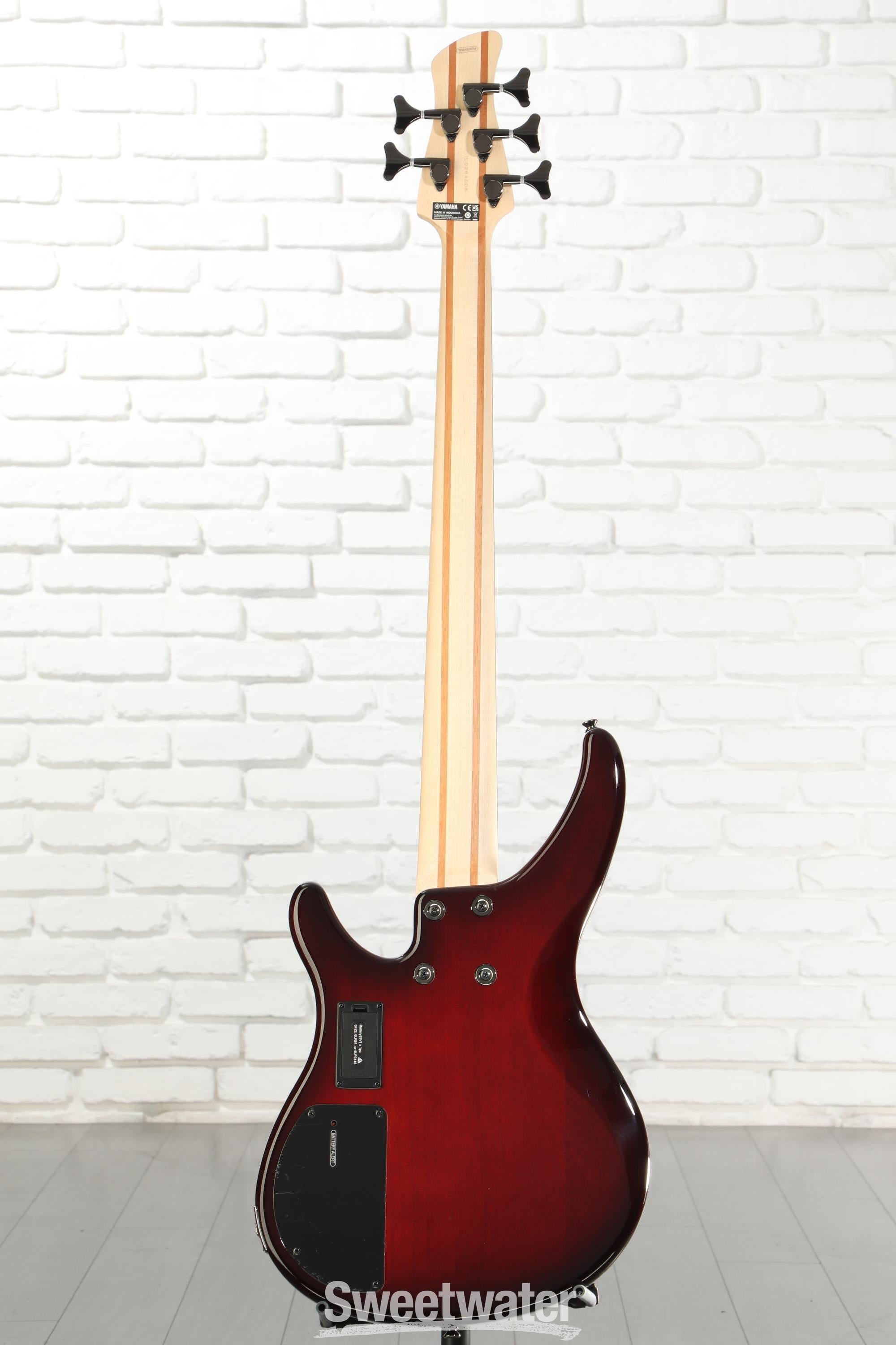 Yamaha TRBX605FM 5-string Bass Guitar - Dark Red Burst | Sweetwater