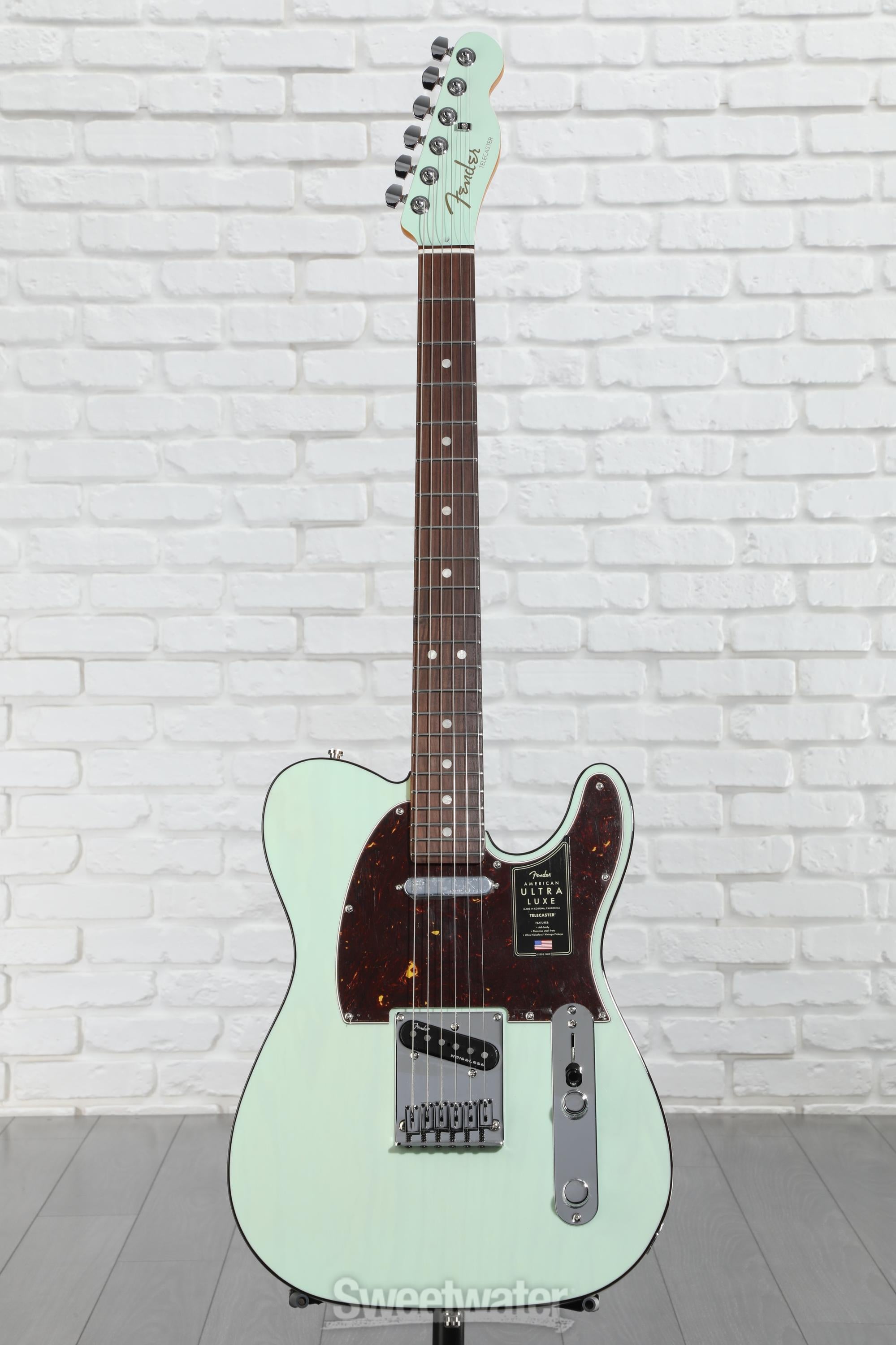 ギター Fender Ultra Luxe Telecaster Fender American Ultra Luxe Telecaster - Surf Green with Rosewood