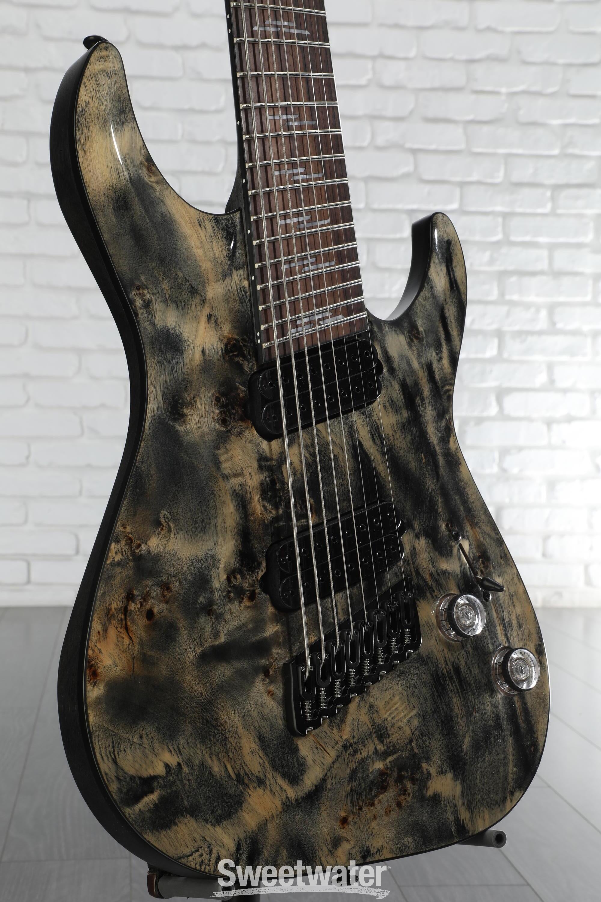 ギター Schecter AD-OMEN-8-L (BLK) Schecter Omen Elite-8 Multiscale 8-string Electric Guitar