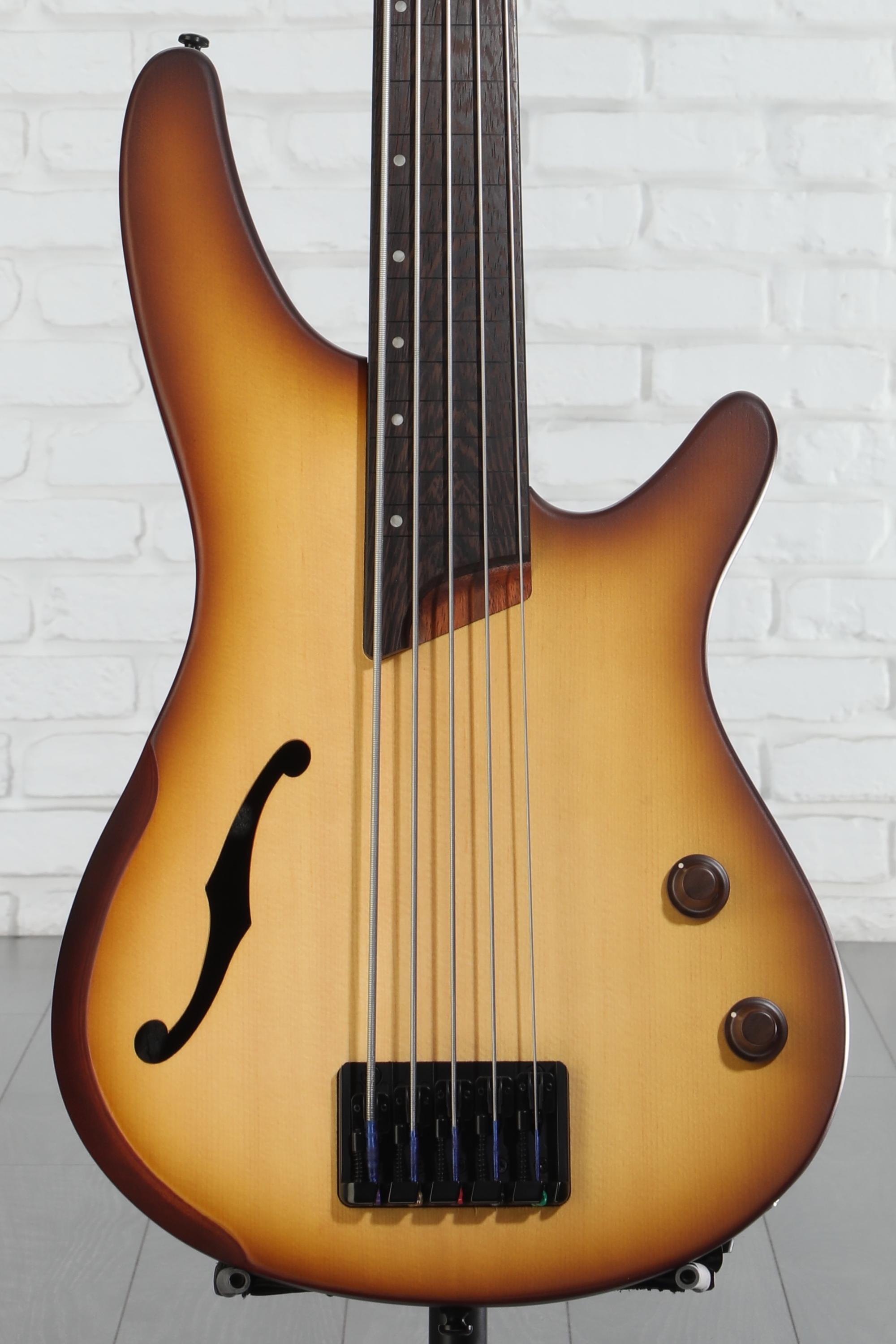 Ibanez SRH505F Fretless Bass Guitar - Natural Browned Burst
