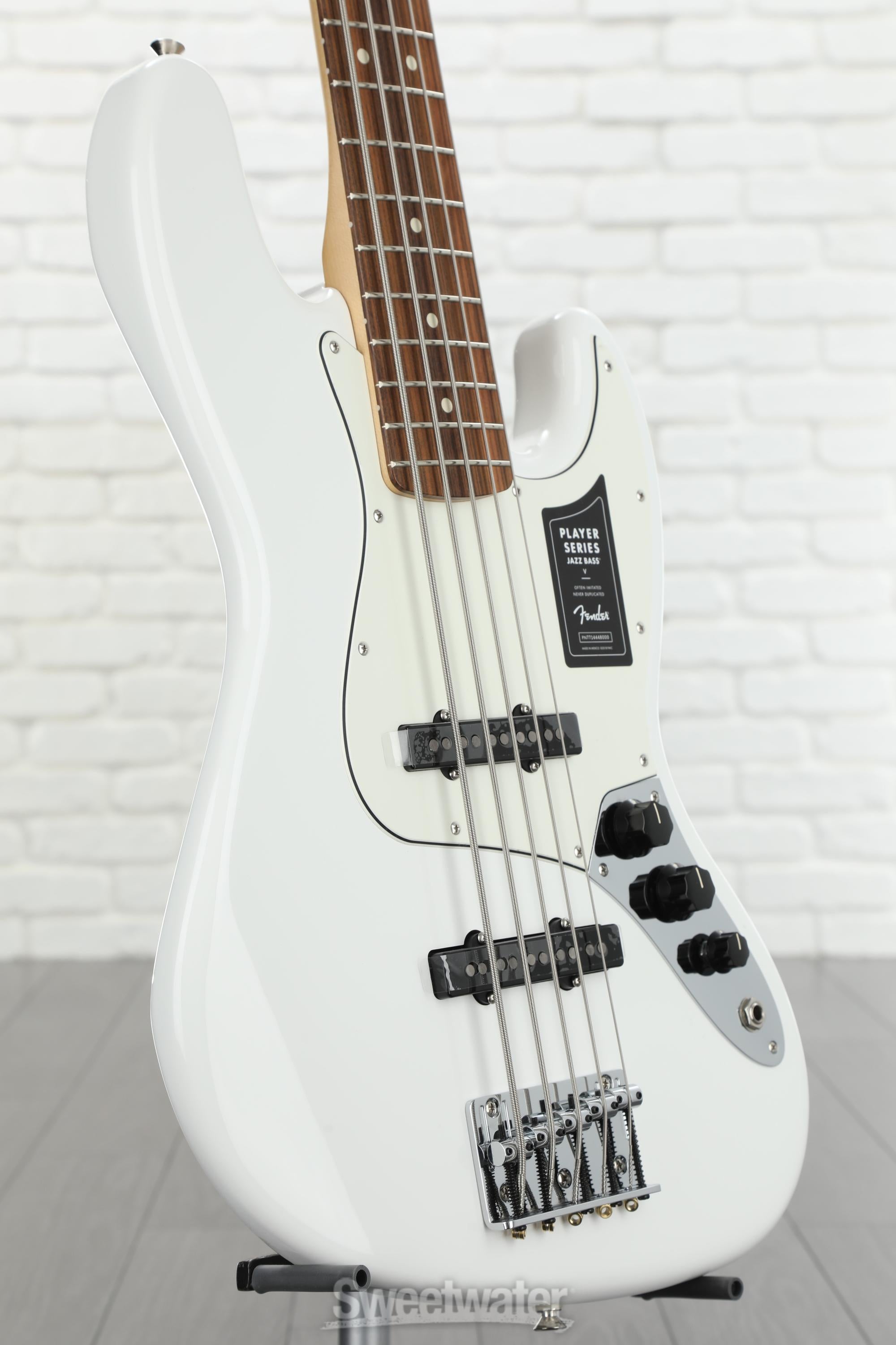 Fender Player Jazz Bass V - Polar White with Pau Ferro Fingerboard