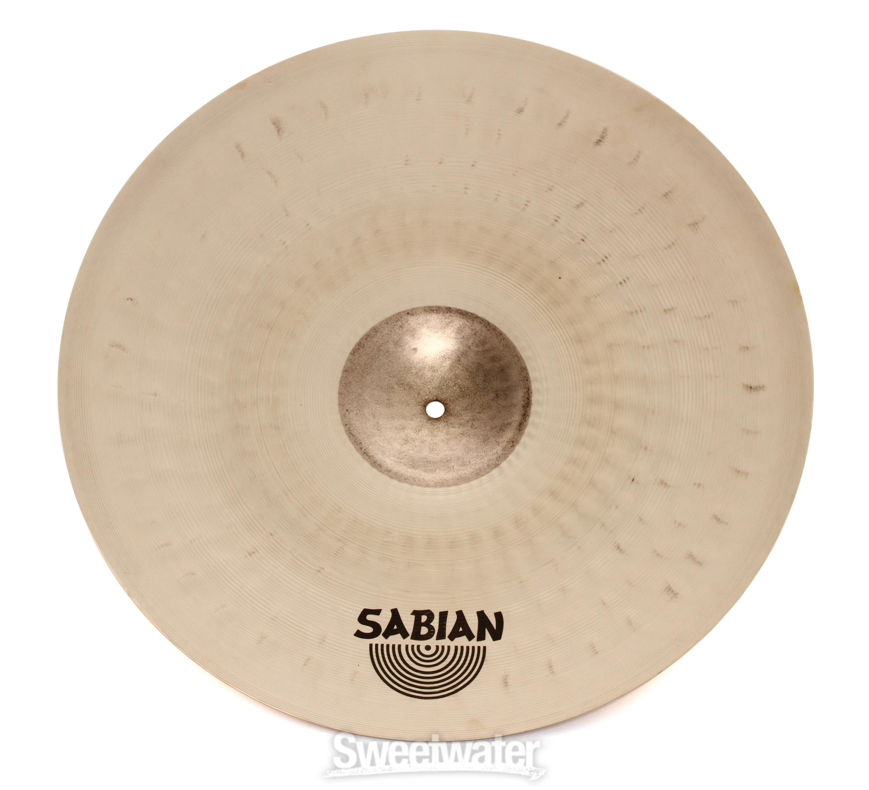 Sabian 21 inch HHX Raw Bell Dry Ride Cymbal - Brilliant Finish