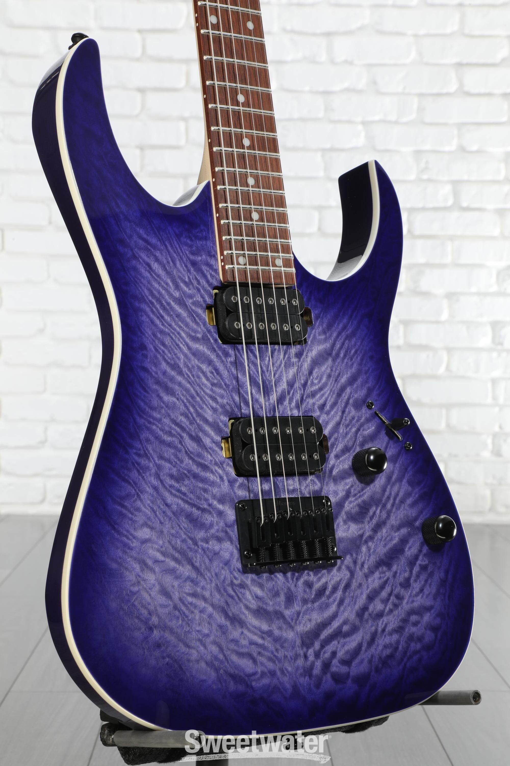Ibanez RG421QM Electric Guitar - Cerulean Blue Burst | Sweetwater