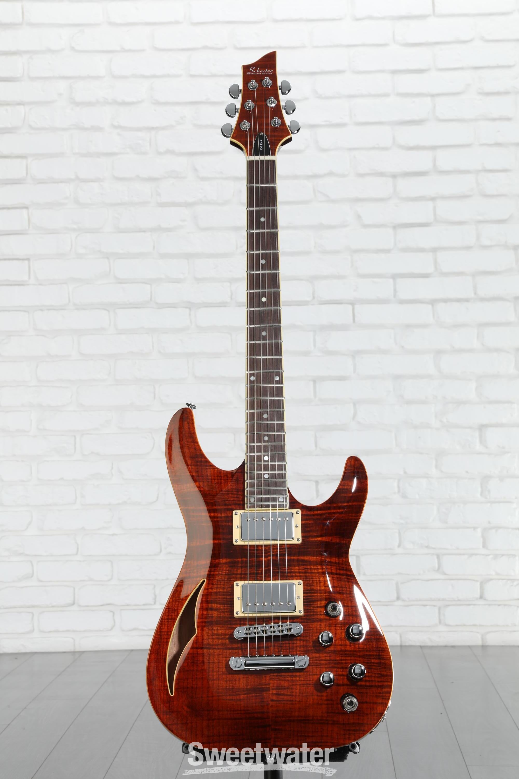 Schecter C-1 E/A Classic Semi-hollowbody Electric Guitar - Cats