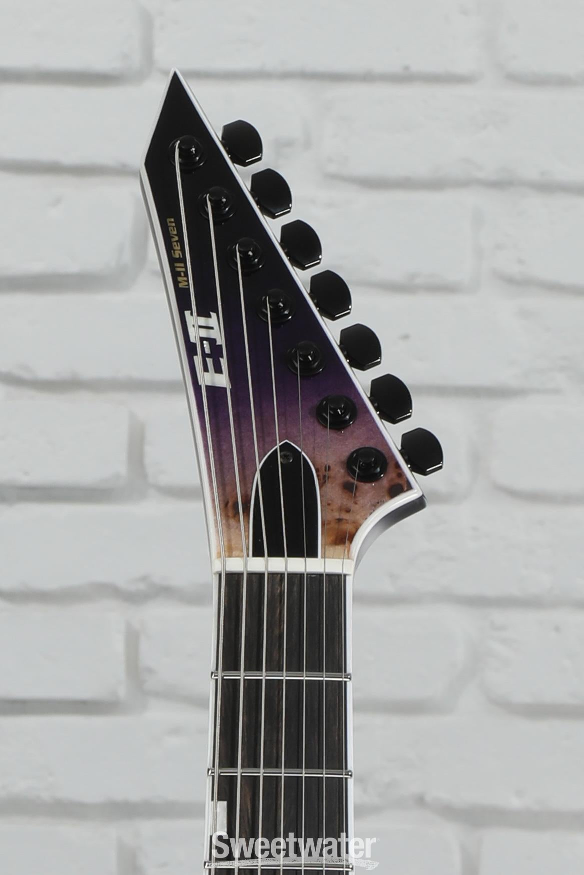 ESP E-II M-II 7 NT Electric Guitar - Purple Natural Fade | Sweetwater