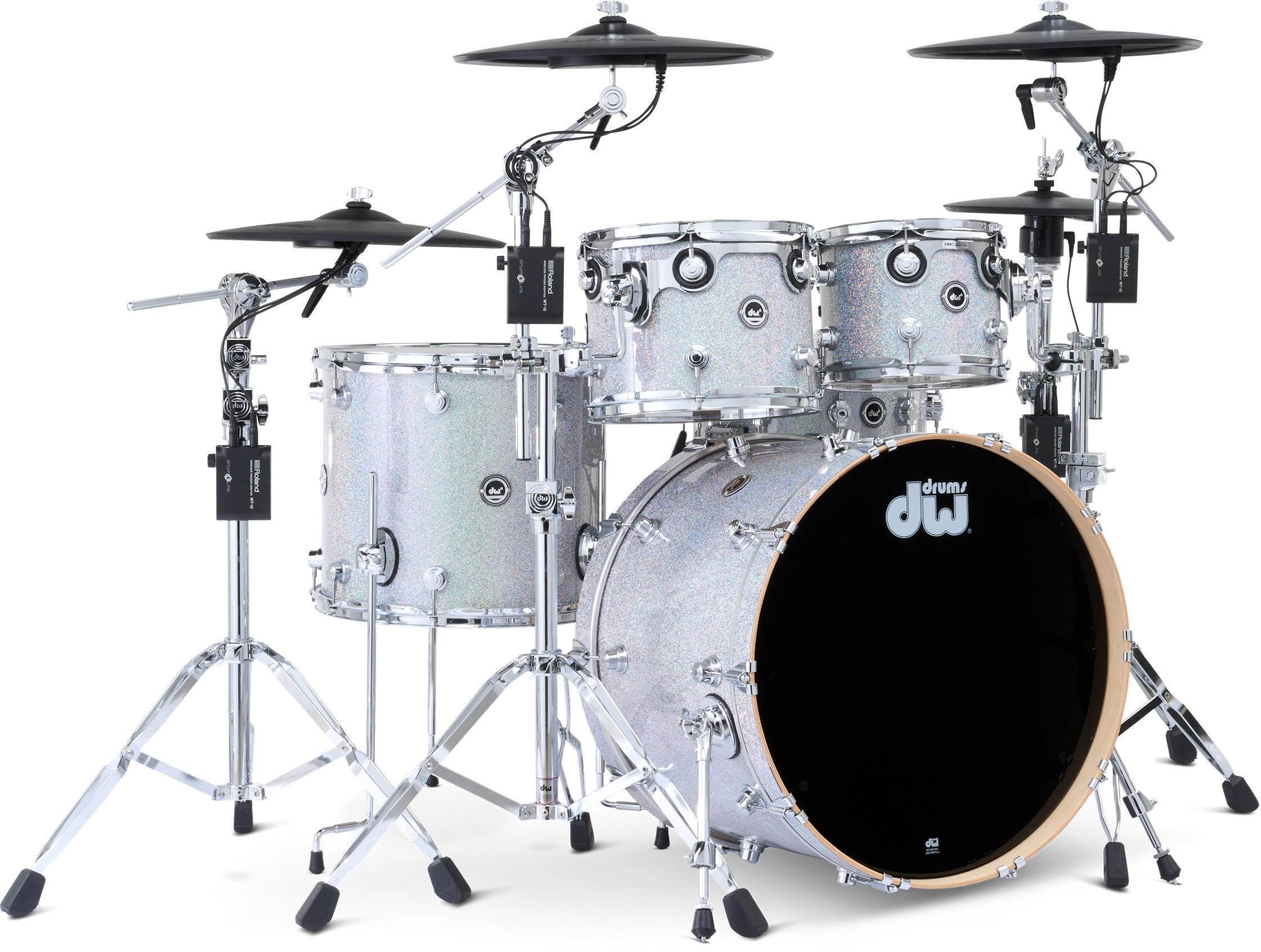 DW DWe 5-piece Drum Kit Bundle with Roland Electronic Cymbals and