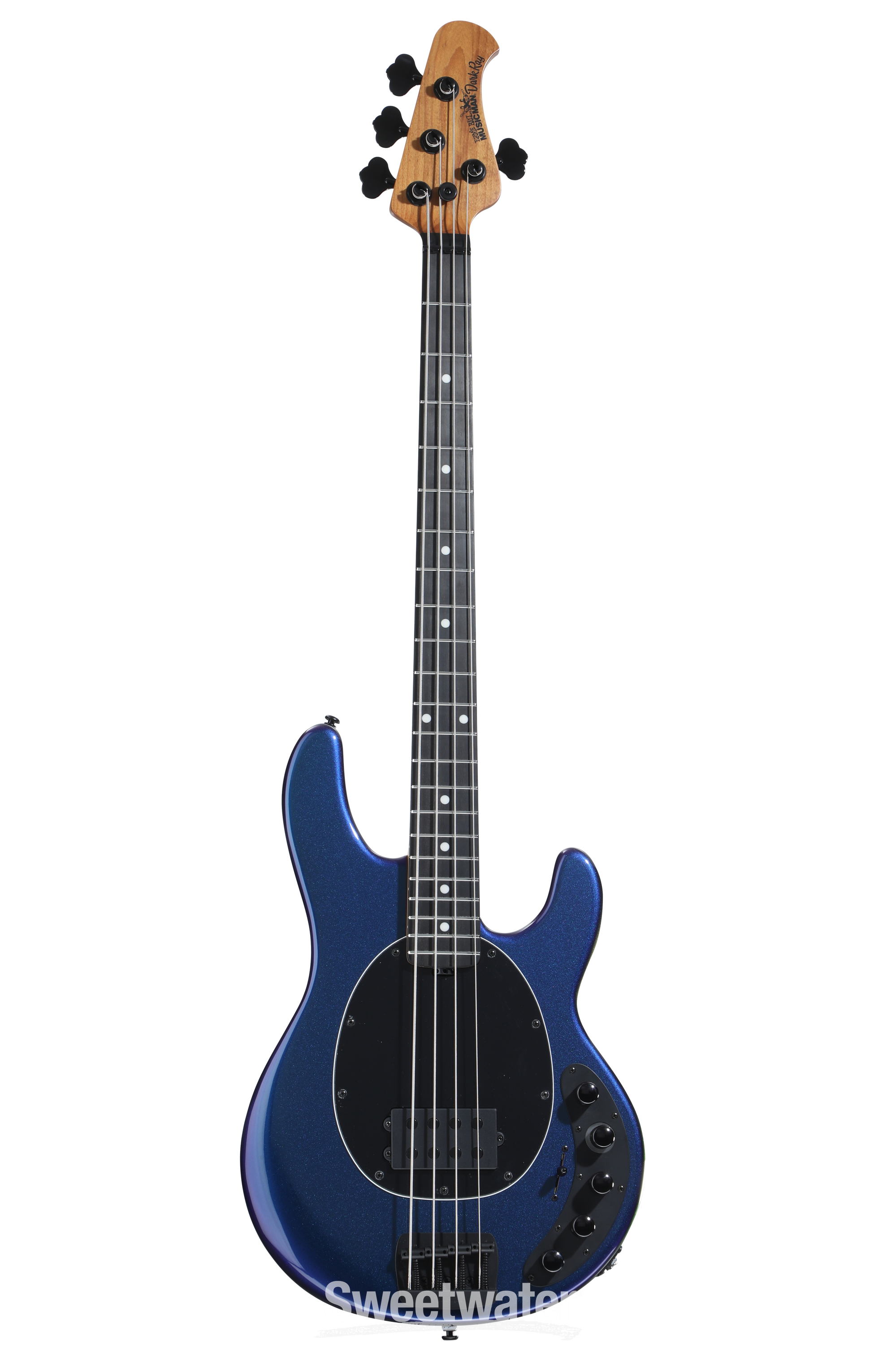 Ernie Ball Music Man DarkRay Bass Guitar - Sapphire Iris with