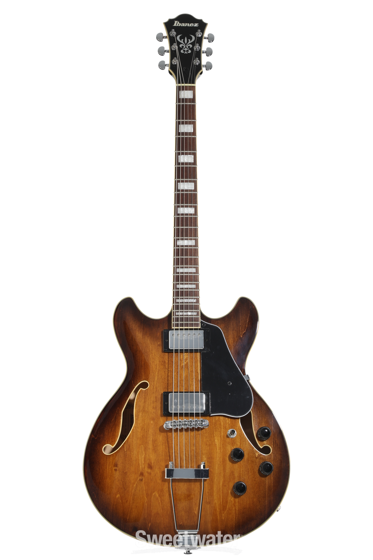Ibanez Artcore AS7328 Baritone Electric Guitar - Tobacco Brown