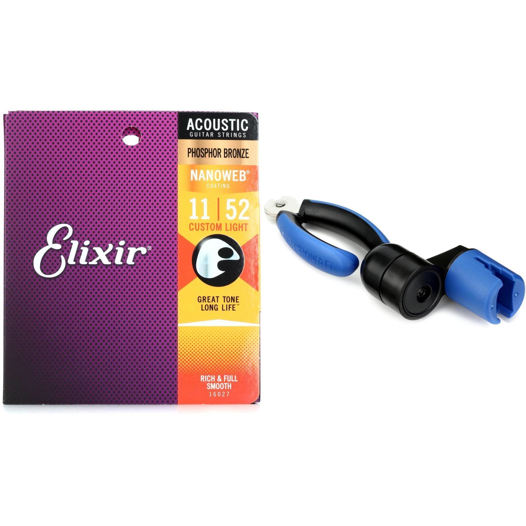 Elixir Strings 16027 Nanoweb Phosphor Bronze Acoustic Guitar