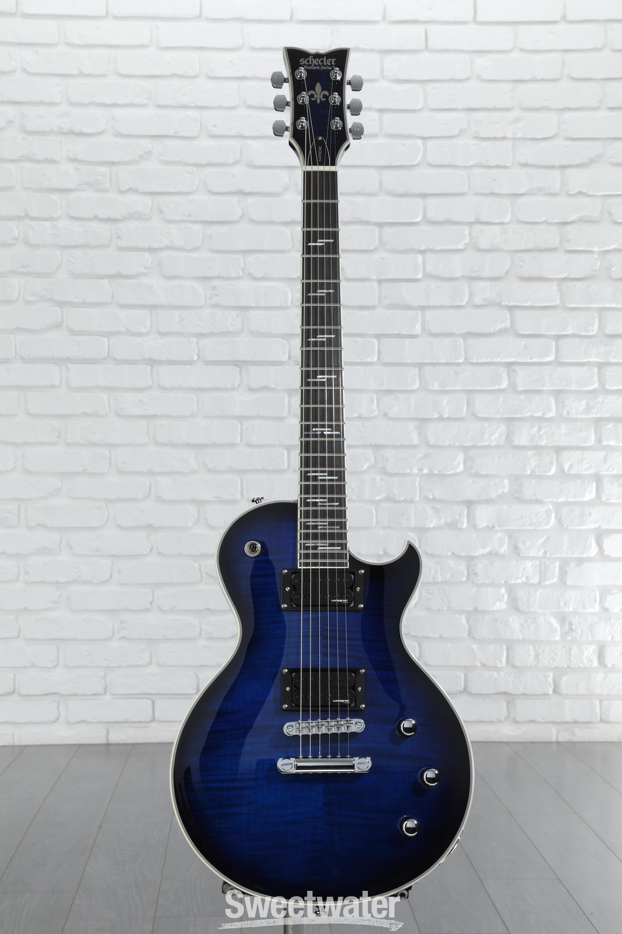 Schecter Solo-II Supreme Electric Guitar - See Thru Blue