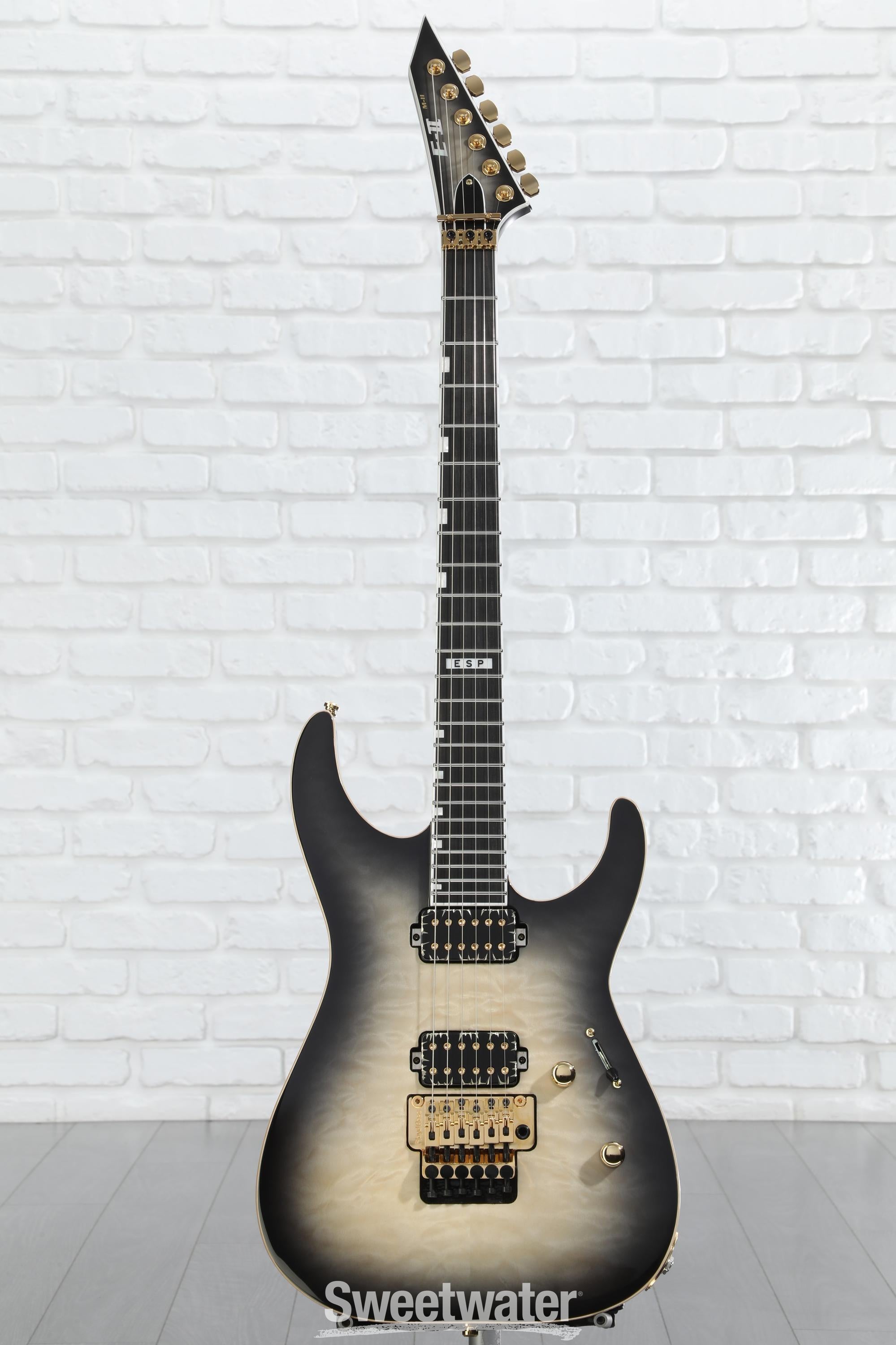 ESP E-II M-II QM Electric Guitar - Black Natural Burst