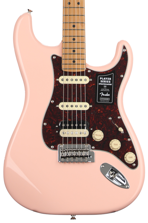 Fender Player Deluxe Stratocaster HSS - Shell Pink with Roasted Maple  Fingerboard, Sweetwater Exclusive in the USA