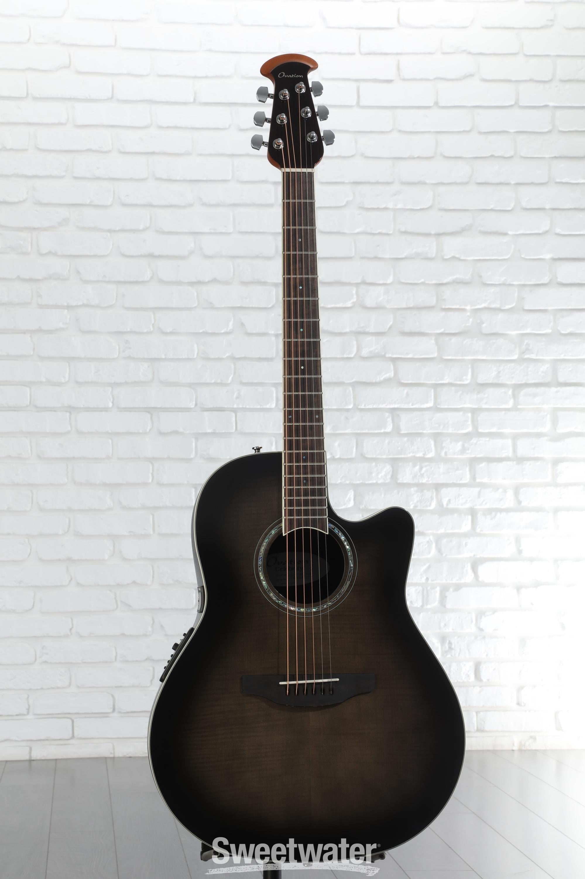 OVATION オベーション CS24P-ABLKW Celebrity Ovation Celebrity Standard Plus Mid-Depth Acoustic-Electric