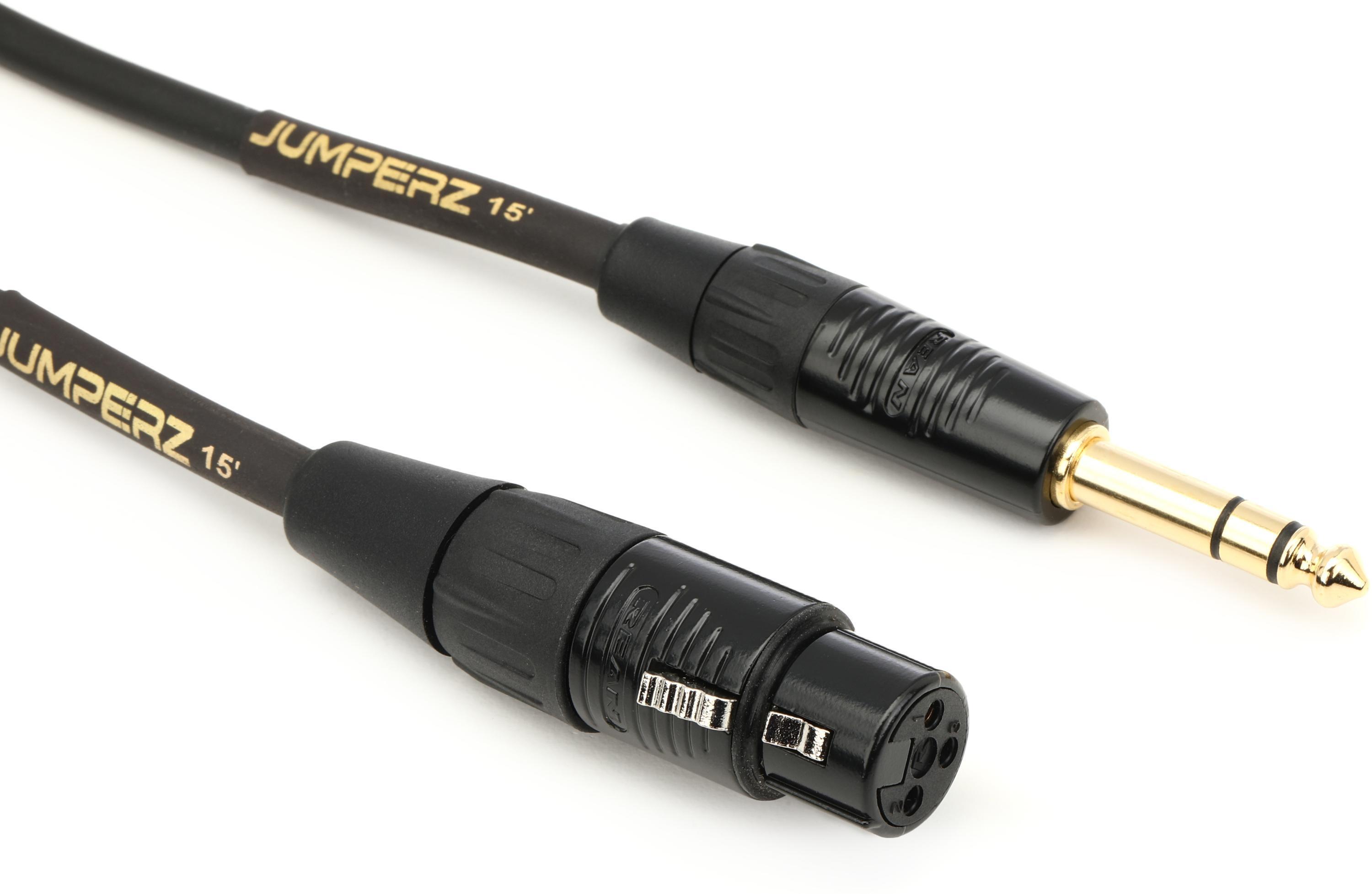 Photo of JUMPERZ JGTRSXF-15 Gold TRS-XLRF Patch Cable - 15 foot