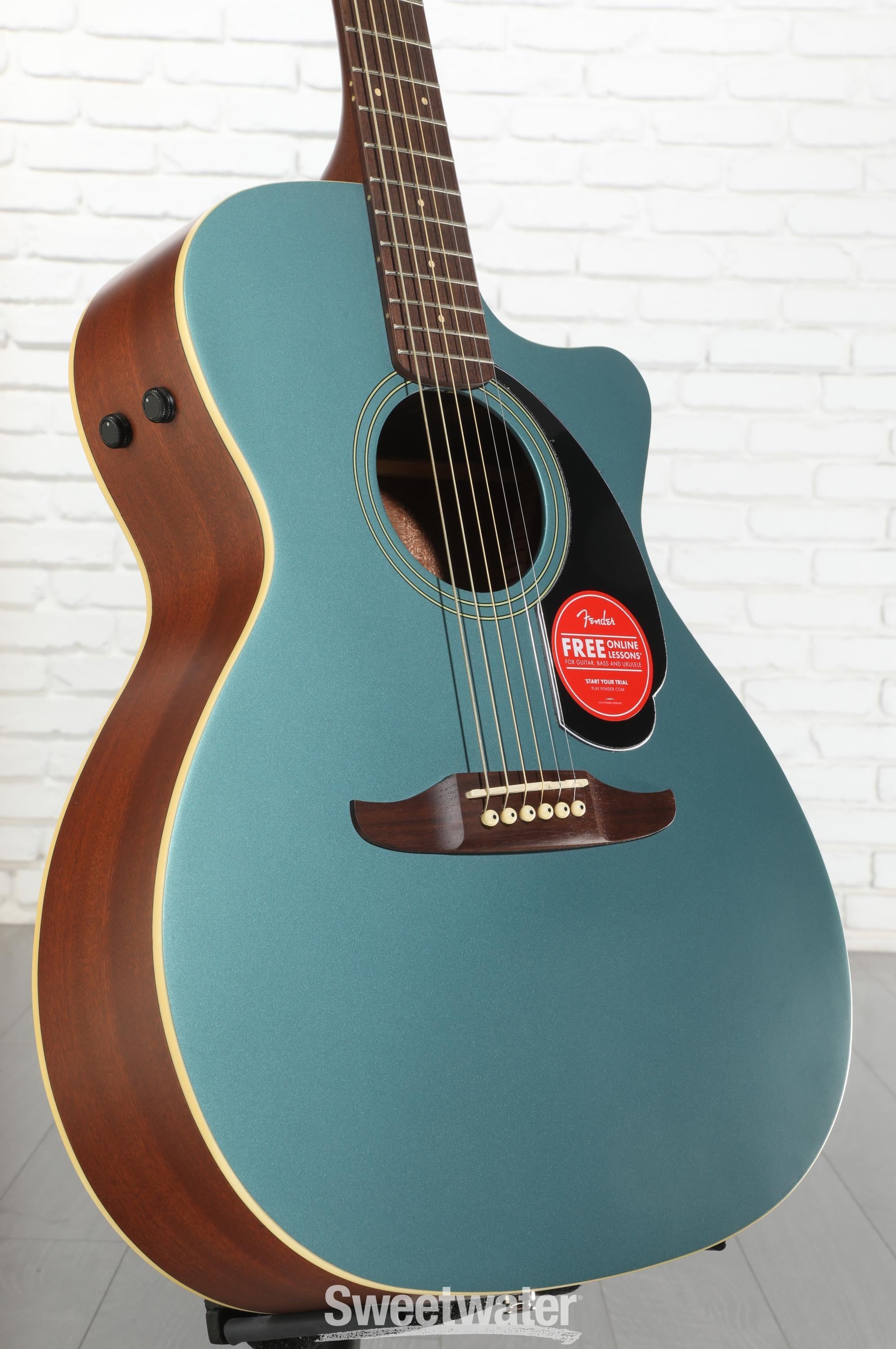 ギター Fender Newporter Player (Tidepool) Fender Newporter Player Acoustic-electric Guitar - Tidepool