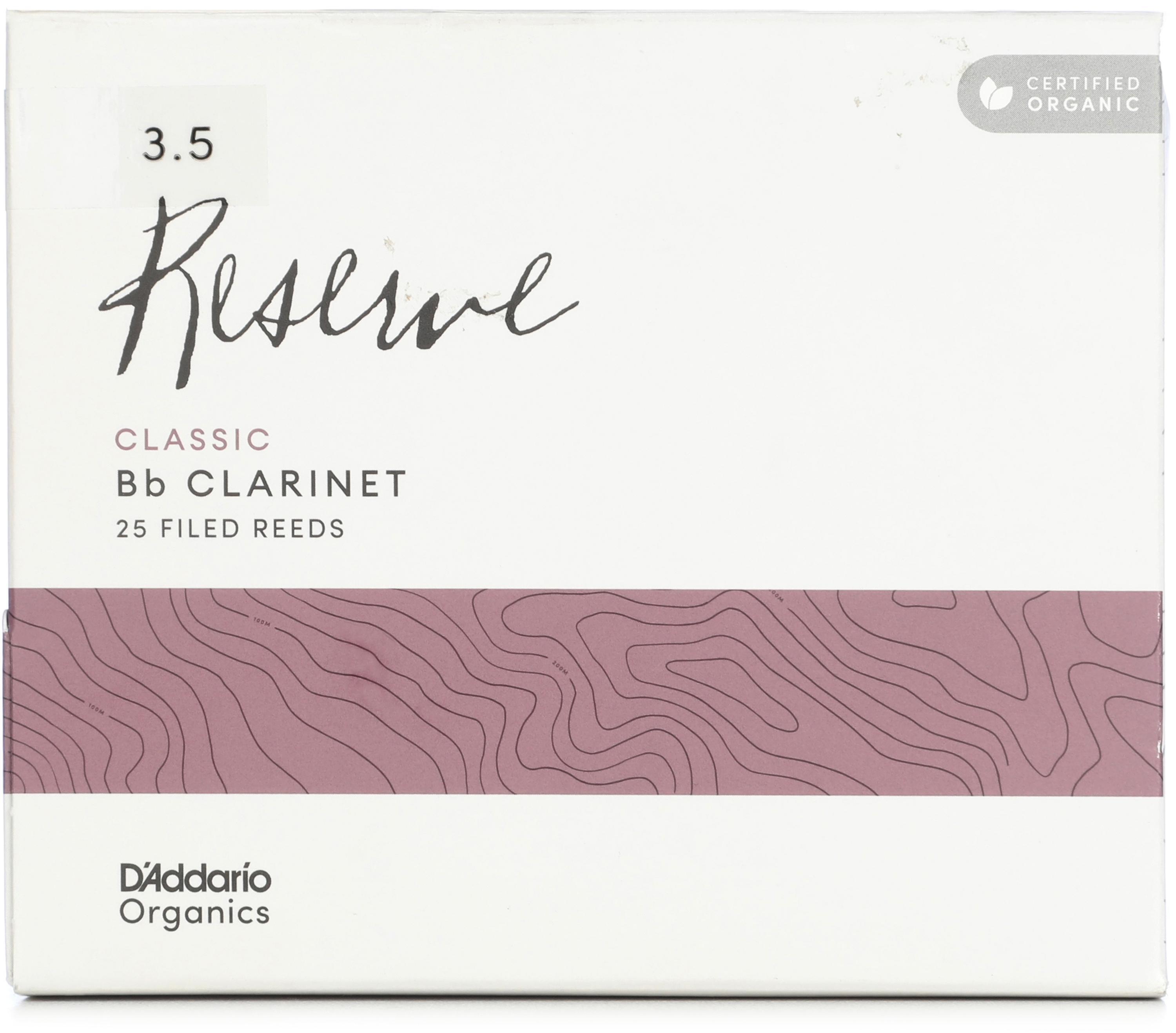Photo of D'Addario Organics Reserve Classic Bb Clarinet Reeds - 3.5, 25-pack