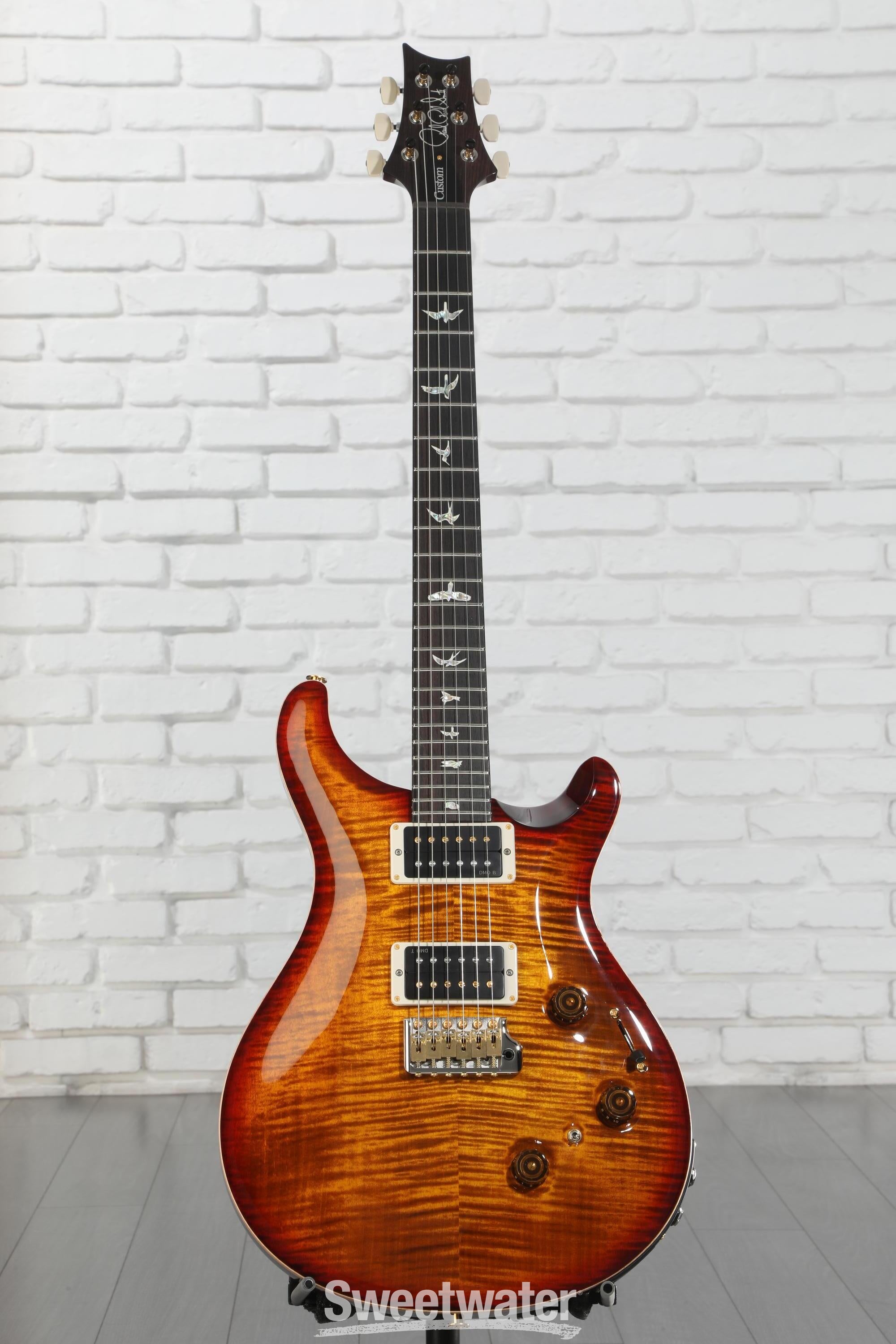 PRS Custom 24 Piezo 10-Top Electric Guitar - Dark Cherry